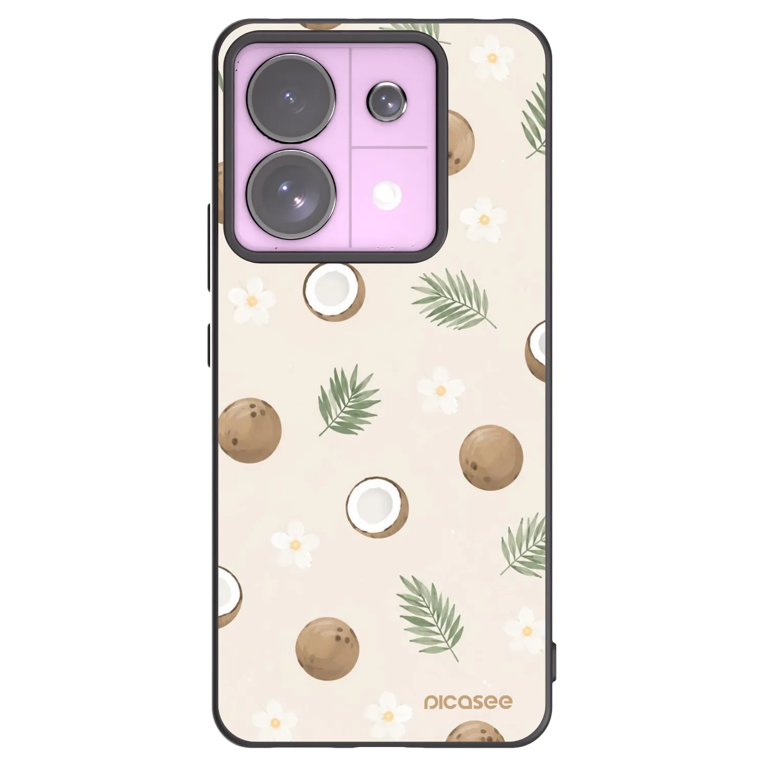 Picasee silikónový čierny obal pre Xiaomi Redmi Note 13 Pro 5G - Coconut Breeze
