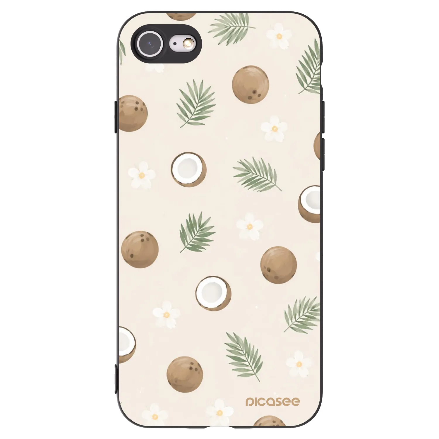 Picasee silikónový čierny obal pre Apple iPhone 8 - Coconut Breeze
