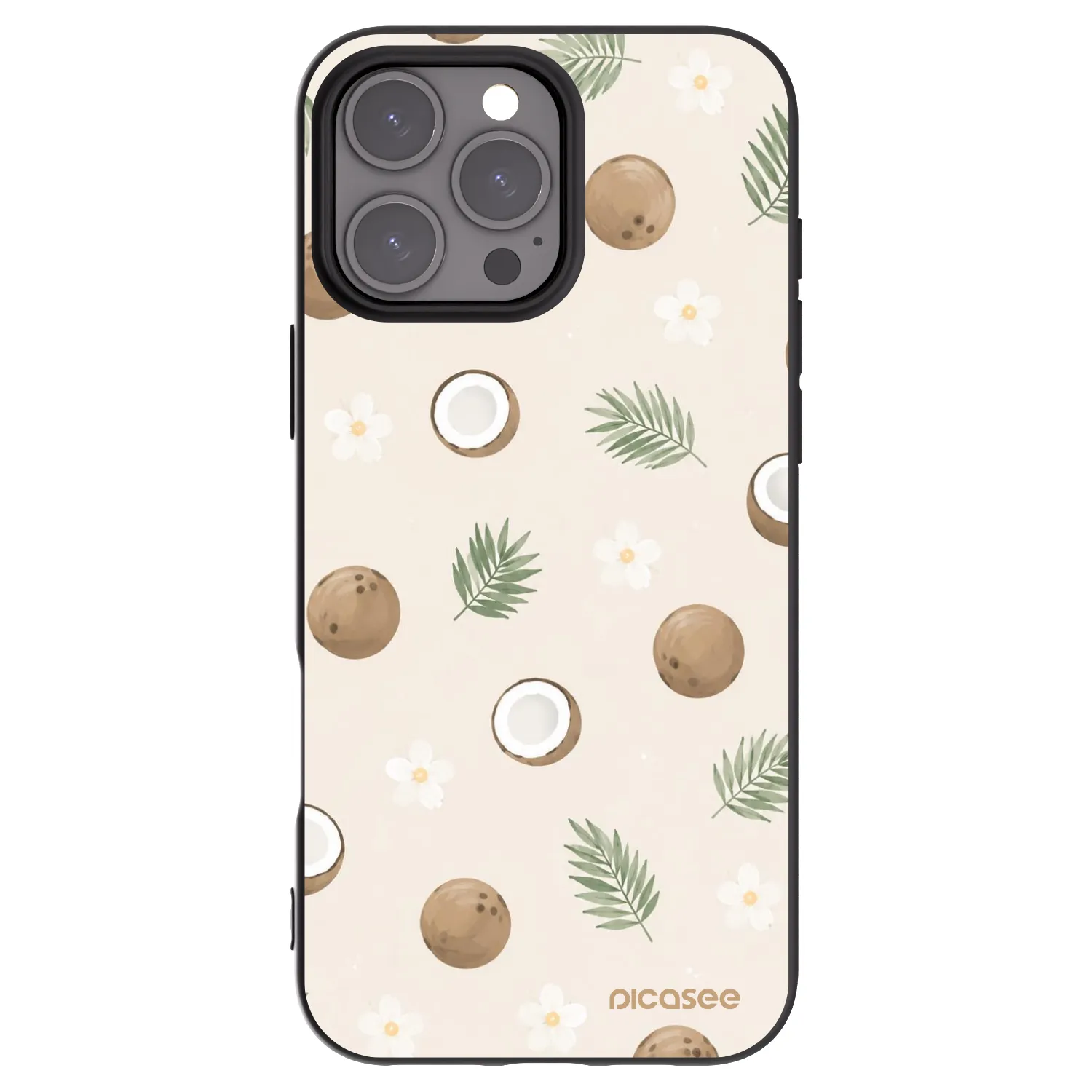 Picasee silikónový čierny obal pre Apple iPhone 16 Pro Max - Coconut Breeze