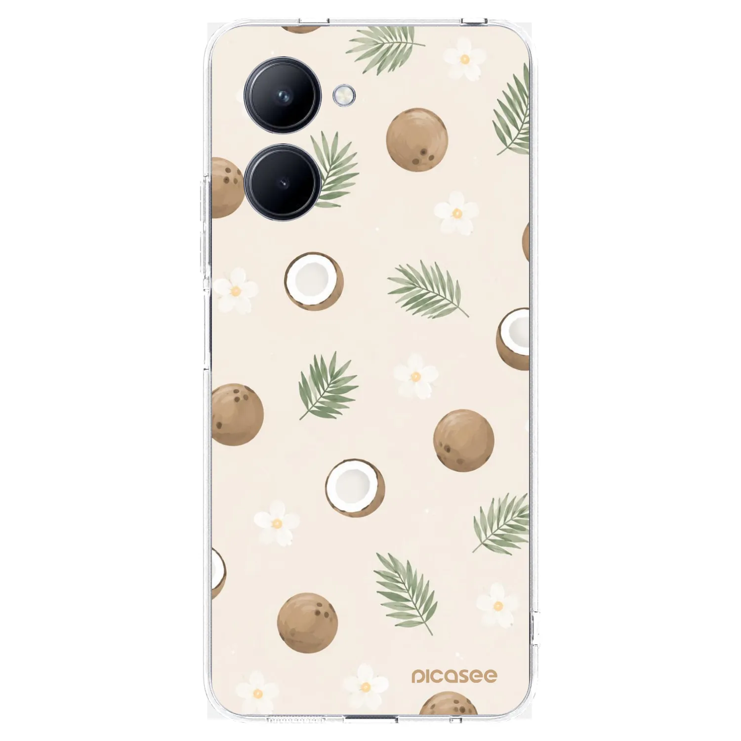 Picasee silikónový prehľadný obal pre Realme C33 (2023) - Coconut Breeze