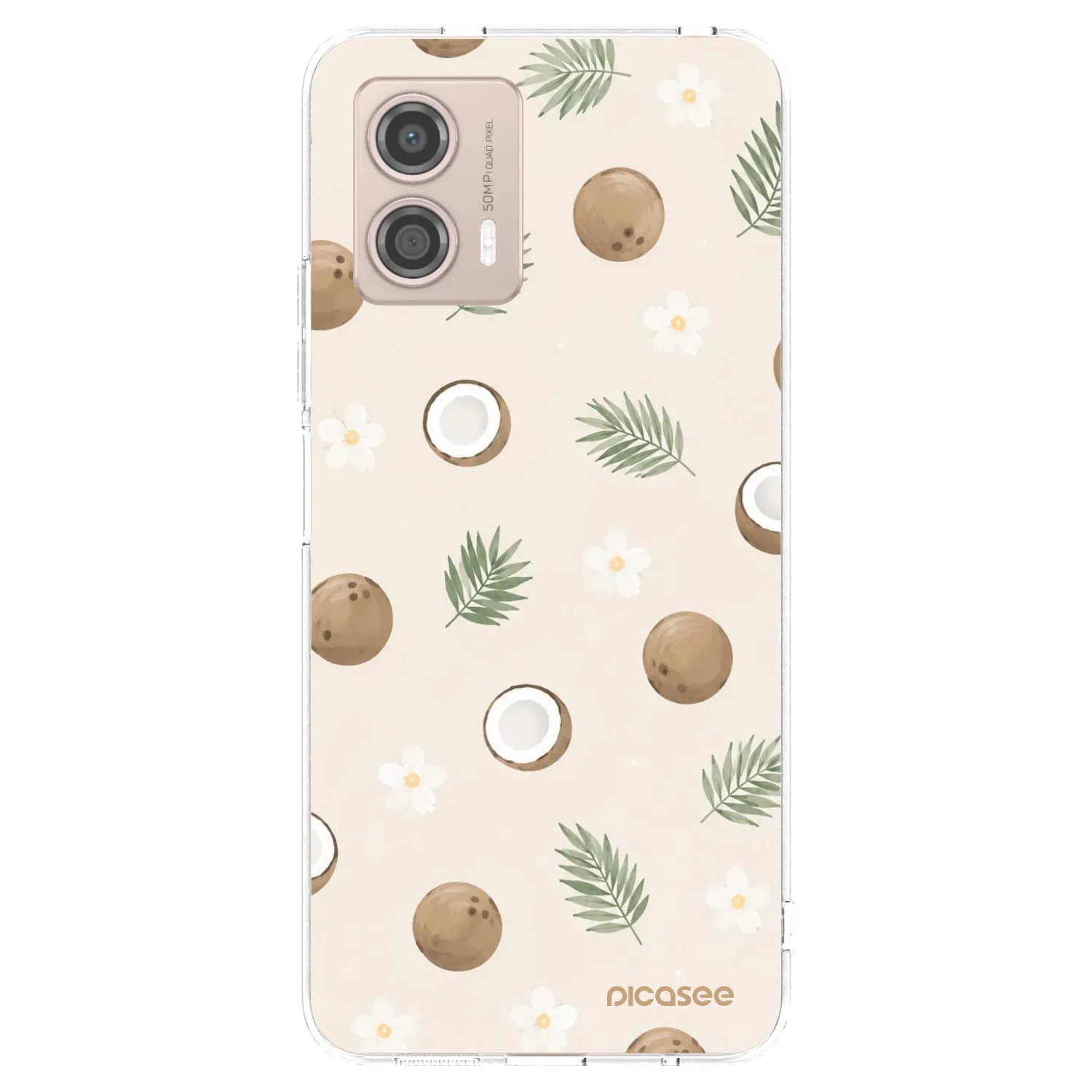 Picasee silikónový prehľadný obal pre Motorola Moto G53 5G - Coconut Breeze