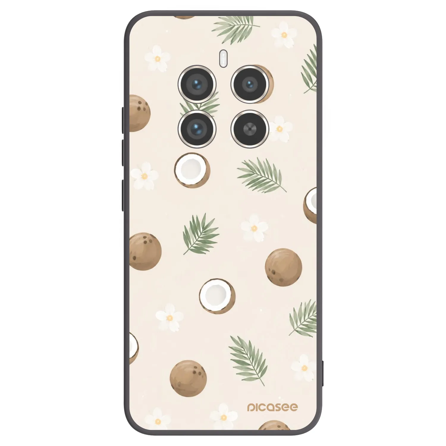 Picasee silikónový čierny obal pre Realme 12 Pro 5G - Coconut Breeze