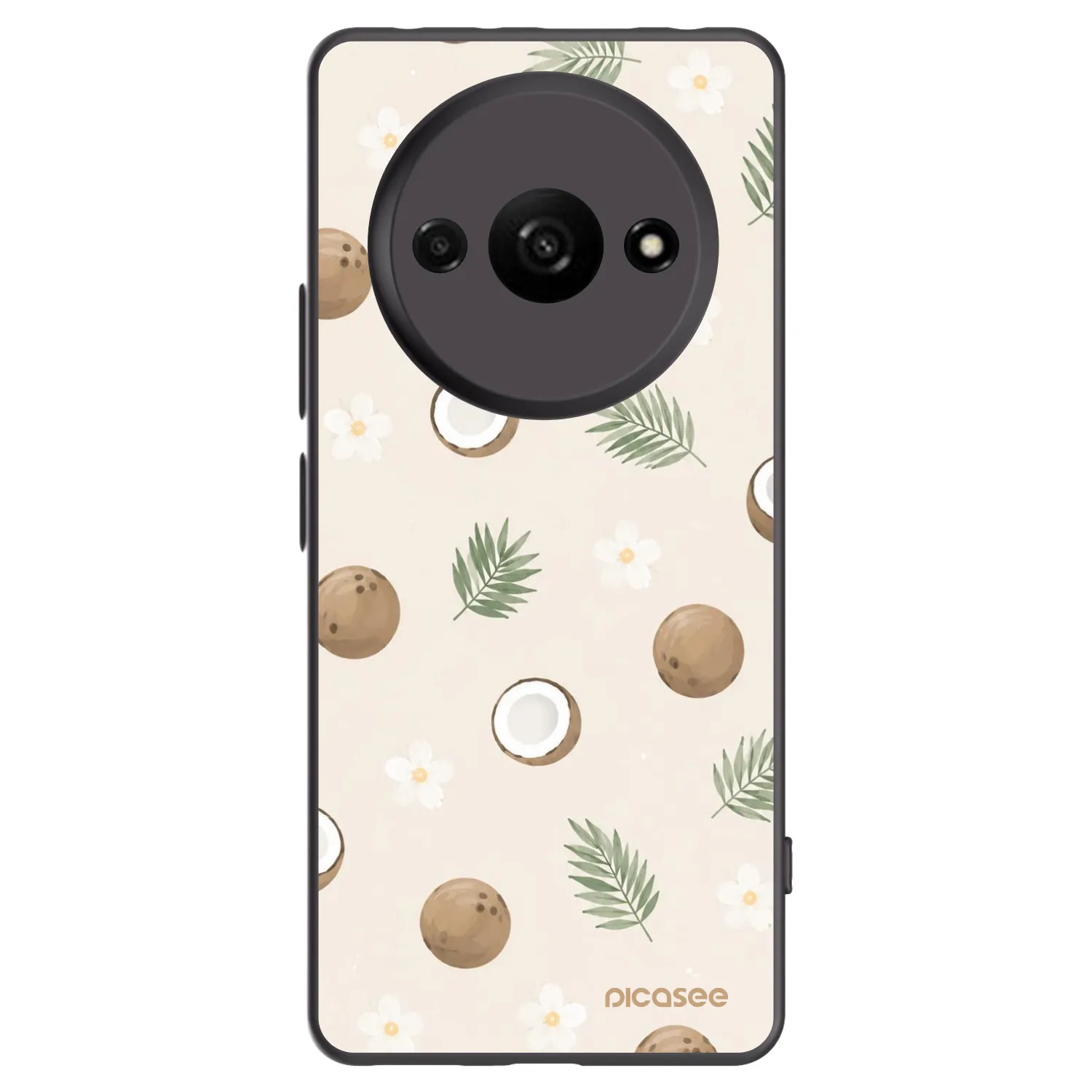 Picasee silikónový čierny obal pre Xiaomi Redmi A3 - Coconut Breeze