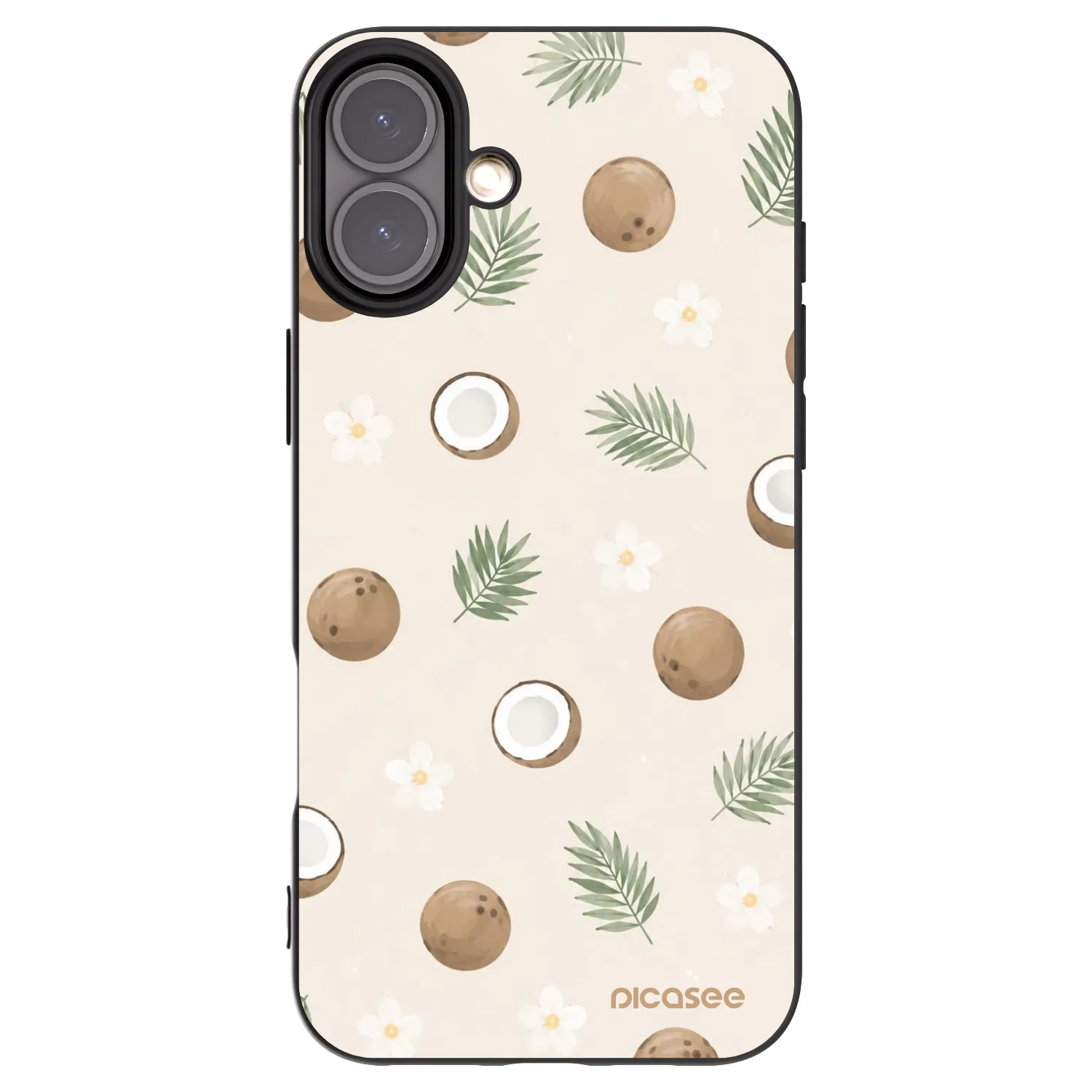 Picasee silikónový čierny obal pre Apple iPhone 16 Plus - Coconut Breeze