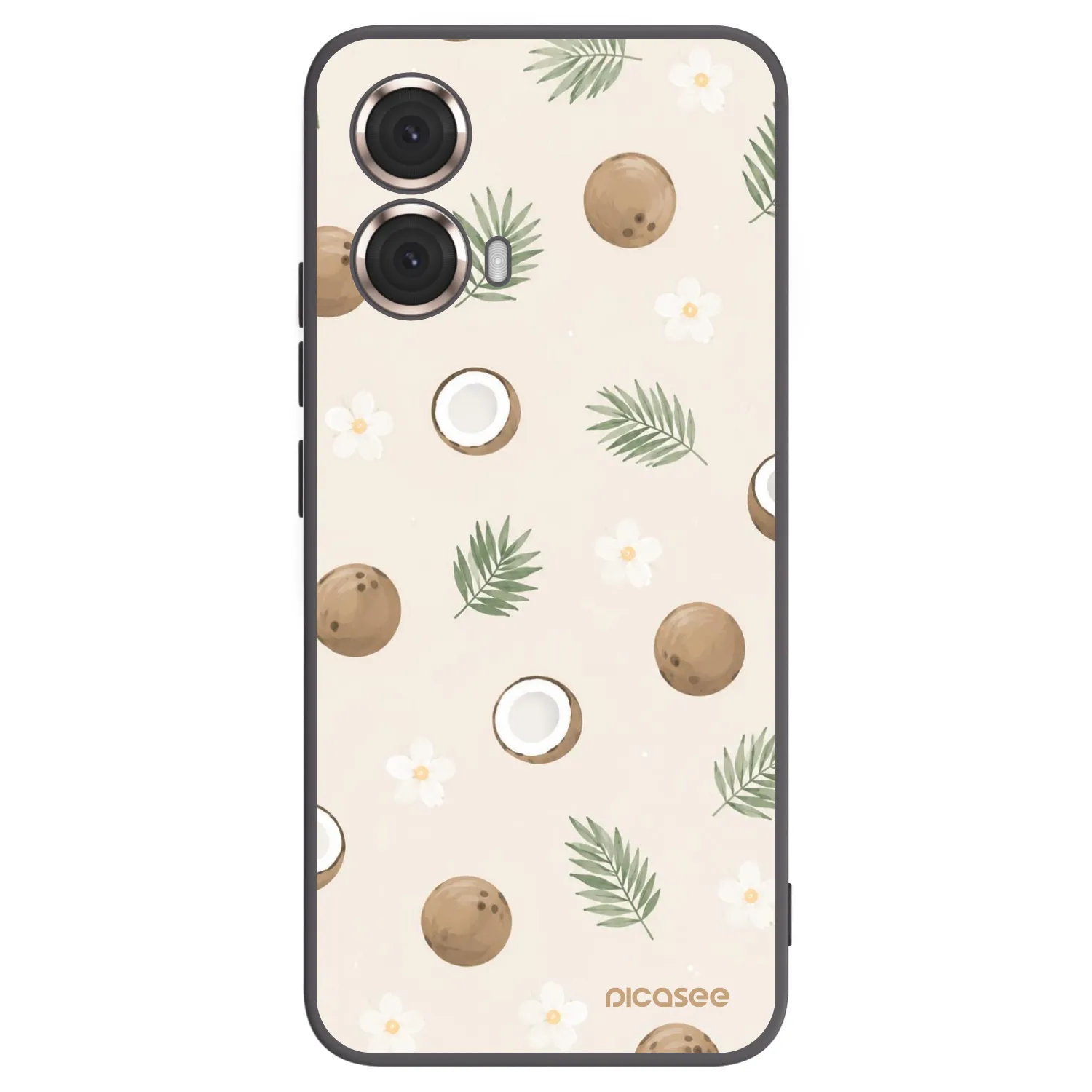 Picasee silikónový čierny obal pre Motorola Moto G85 - Coconut Breeze