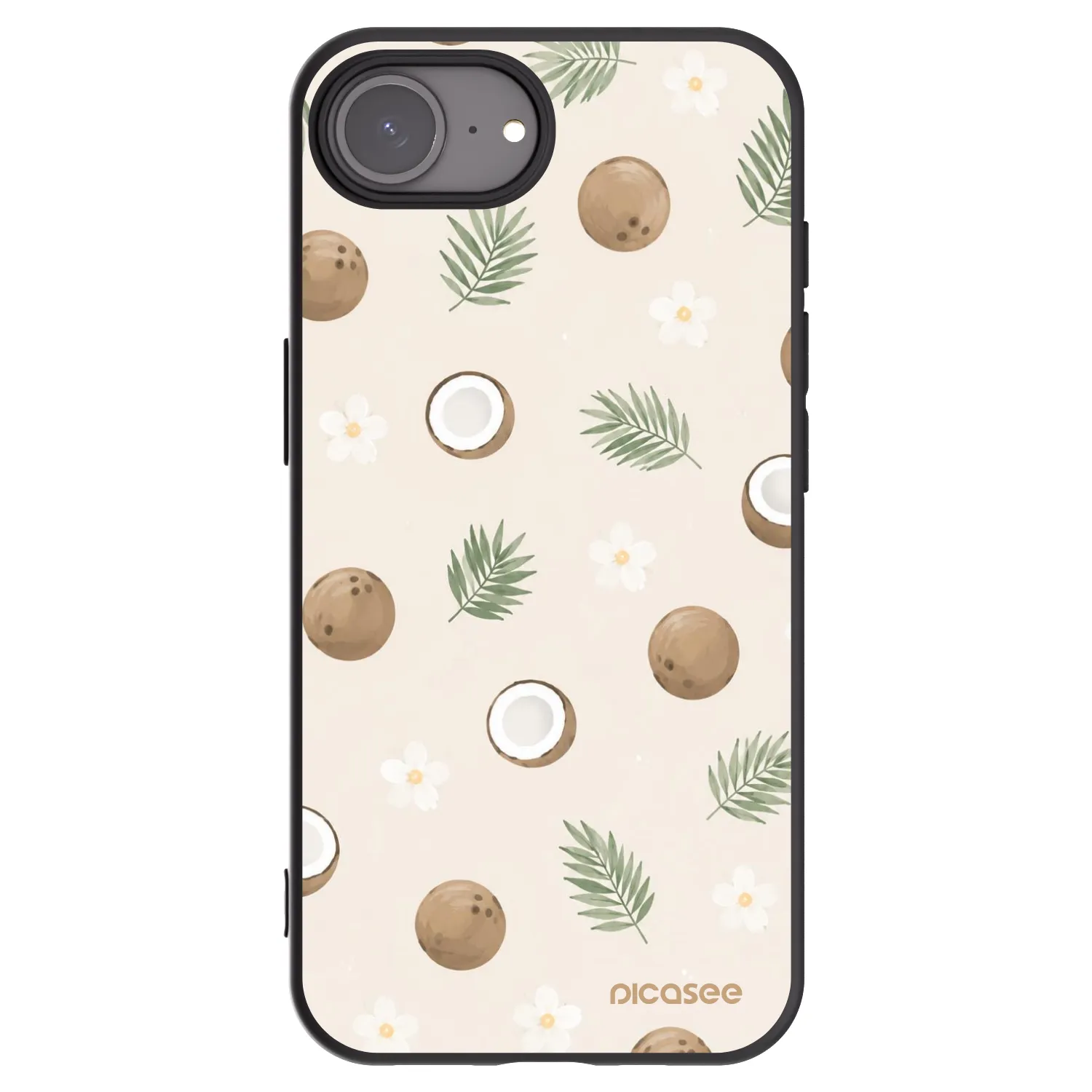 Picasee silikónový čierny obal pre Apple iPhone 16e - Coconut Breeze