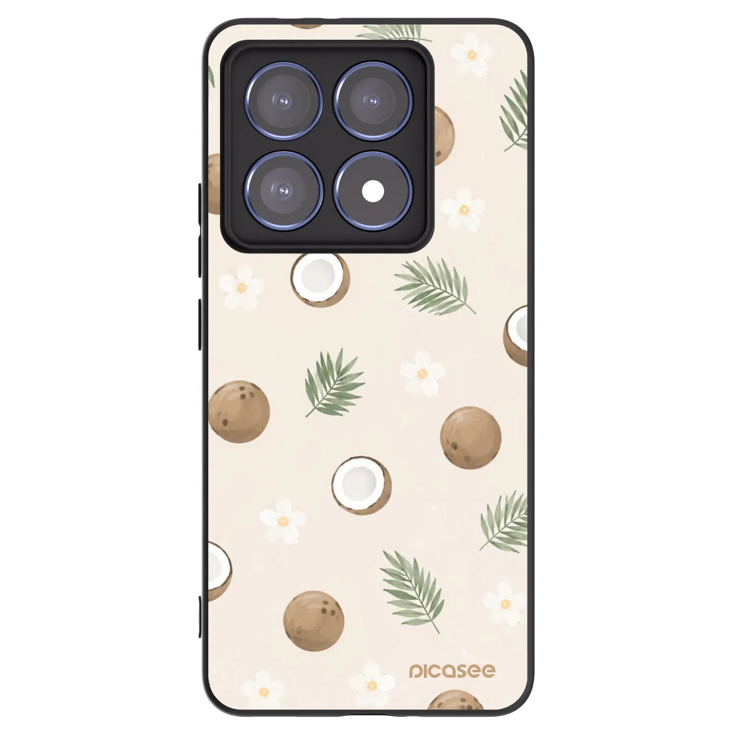 Picasee silikónový čierny obal pre Xiaomi 14T Pro - Coconut Breeze
