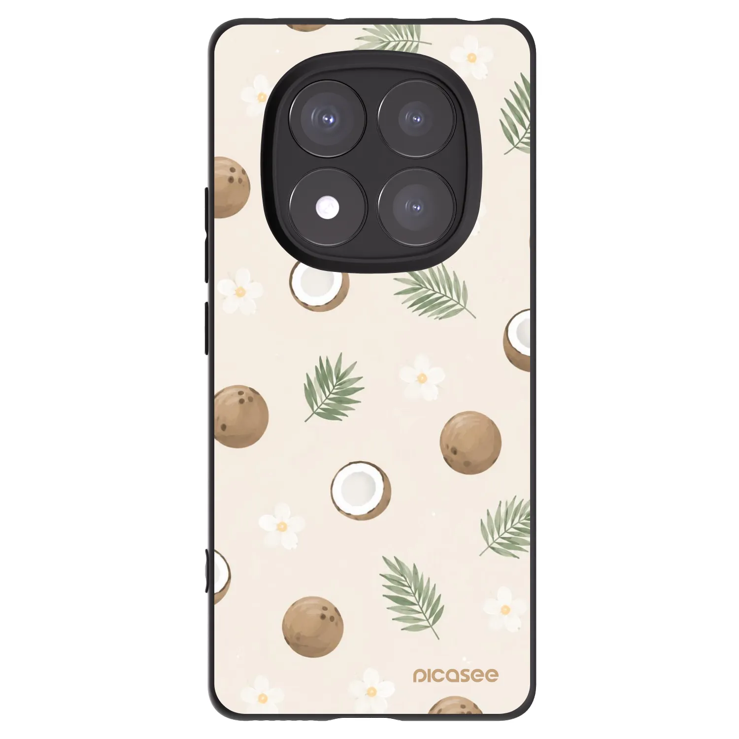 Picasee silikónový čierny obal pre Xiaomi Redmi Note 14 Pro+ 5G - Coconut Breeze