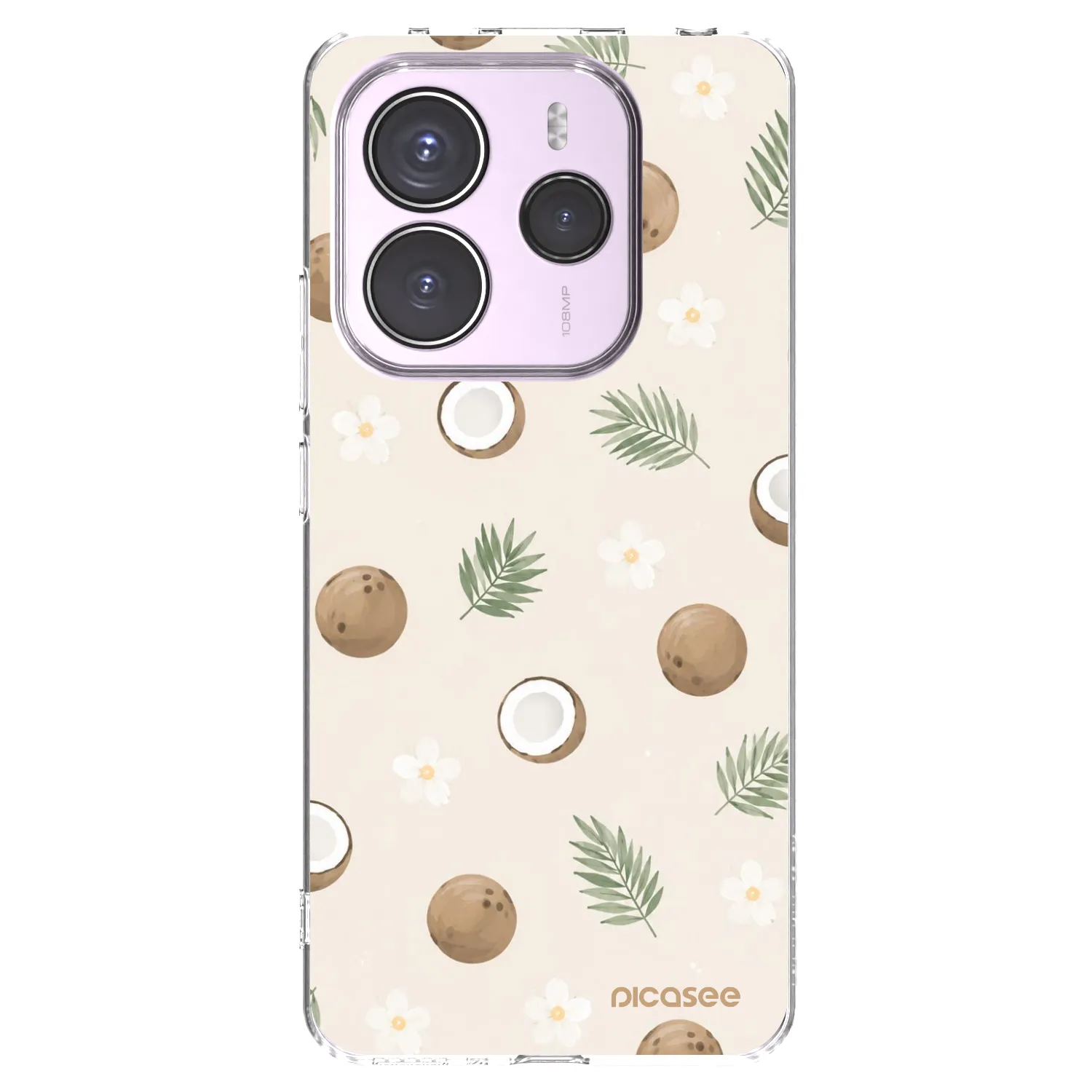 Picasee silikónový prehľadný obal pre Xiaomi Redmi Note 14 5G - Coconut Breeze