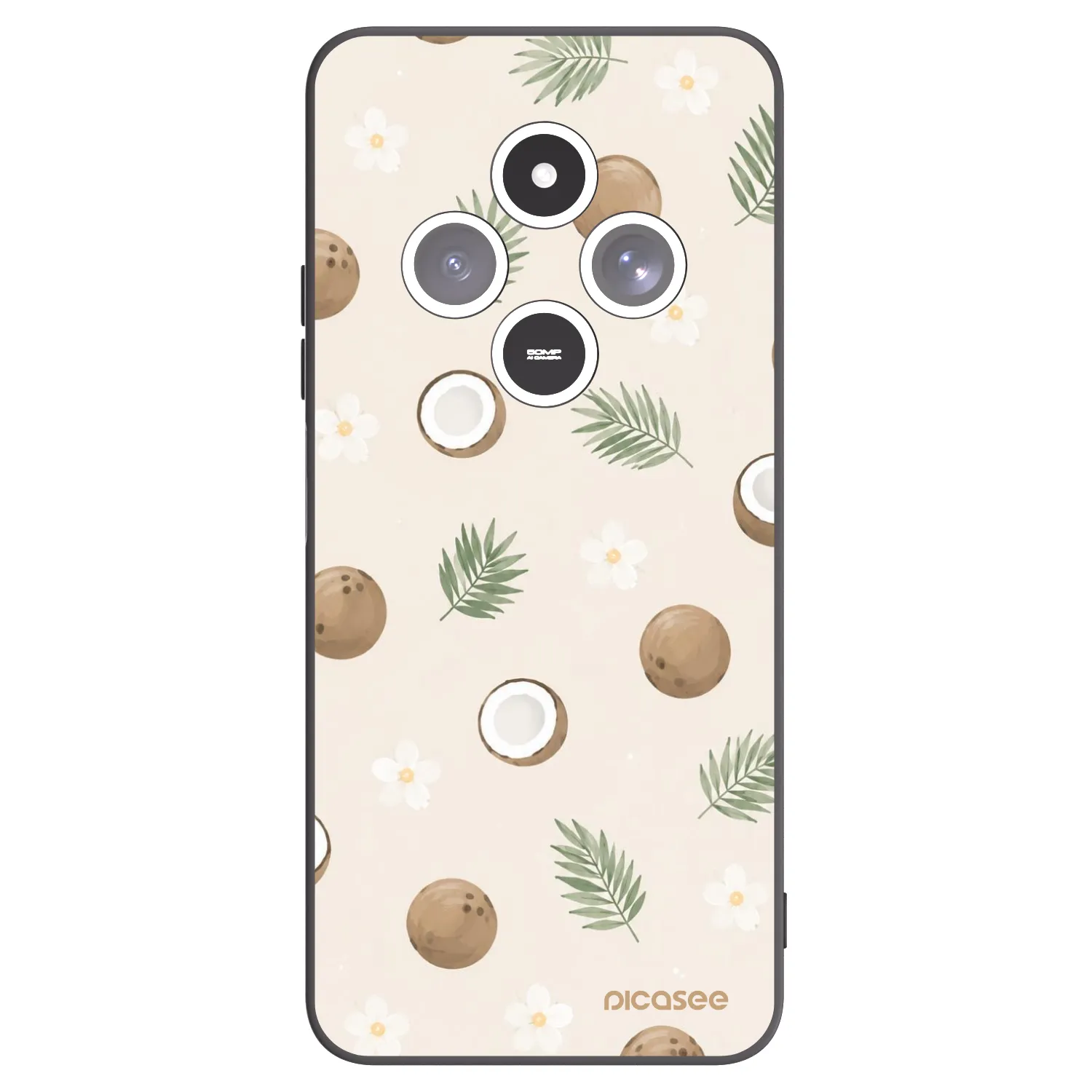 Picasee silikónový čierny obal pre Xiaomi Redmi 14C - Coconut Breeze