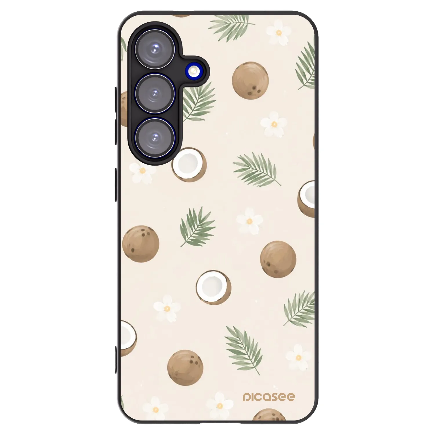 Picasee silikónový čierny obal pre Samsung Galaxy S25 5G - Coconut Breeze