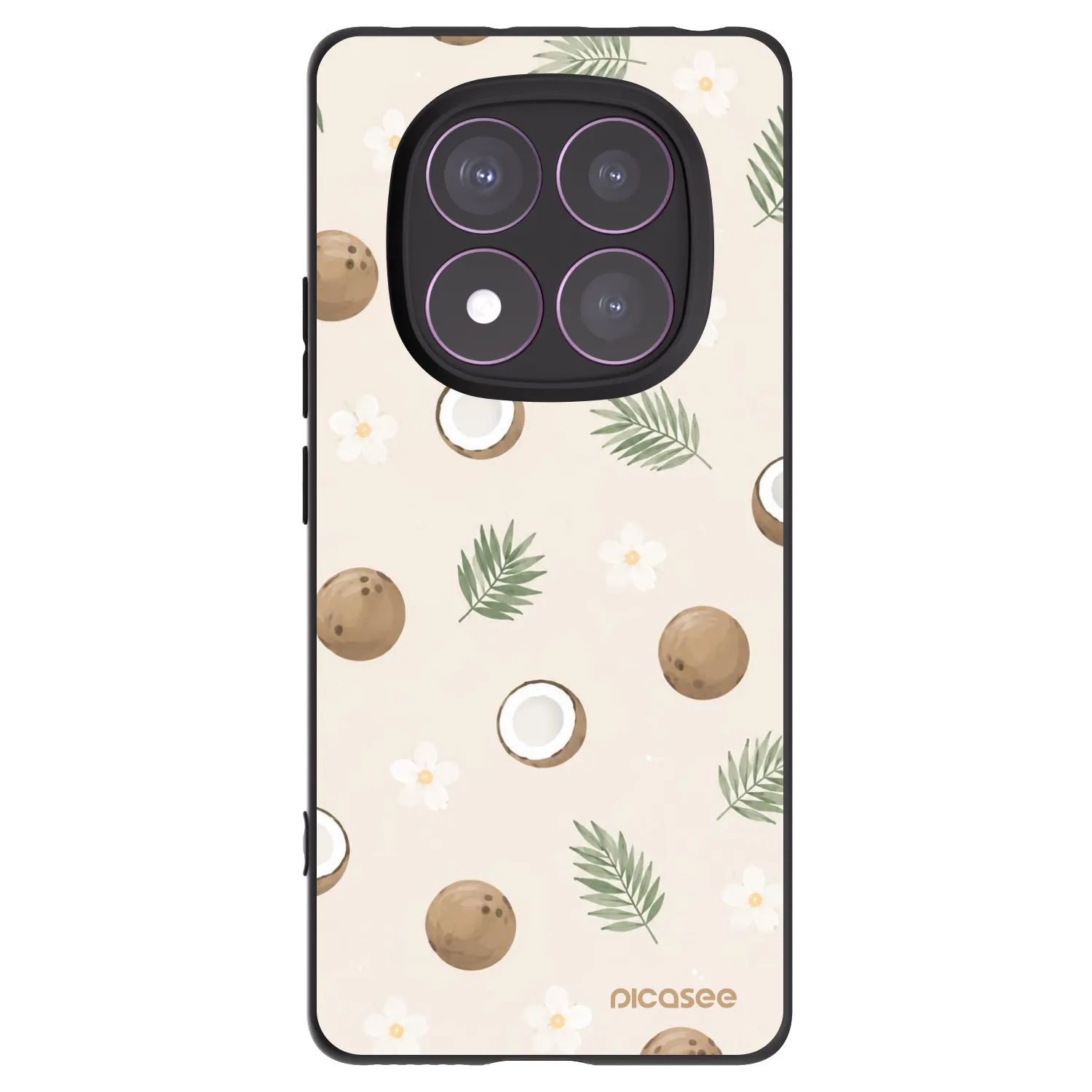 Picasee silikónový čierny obal pre Xiaomi Redmi Note 14 Pro 4G - Coconut Breeze