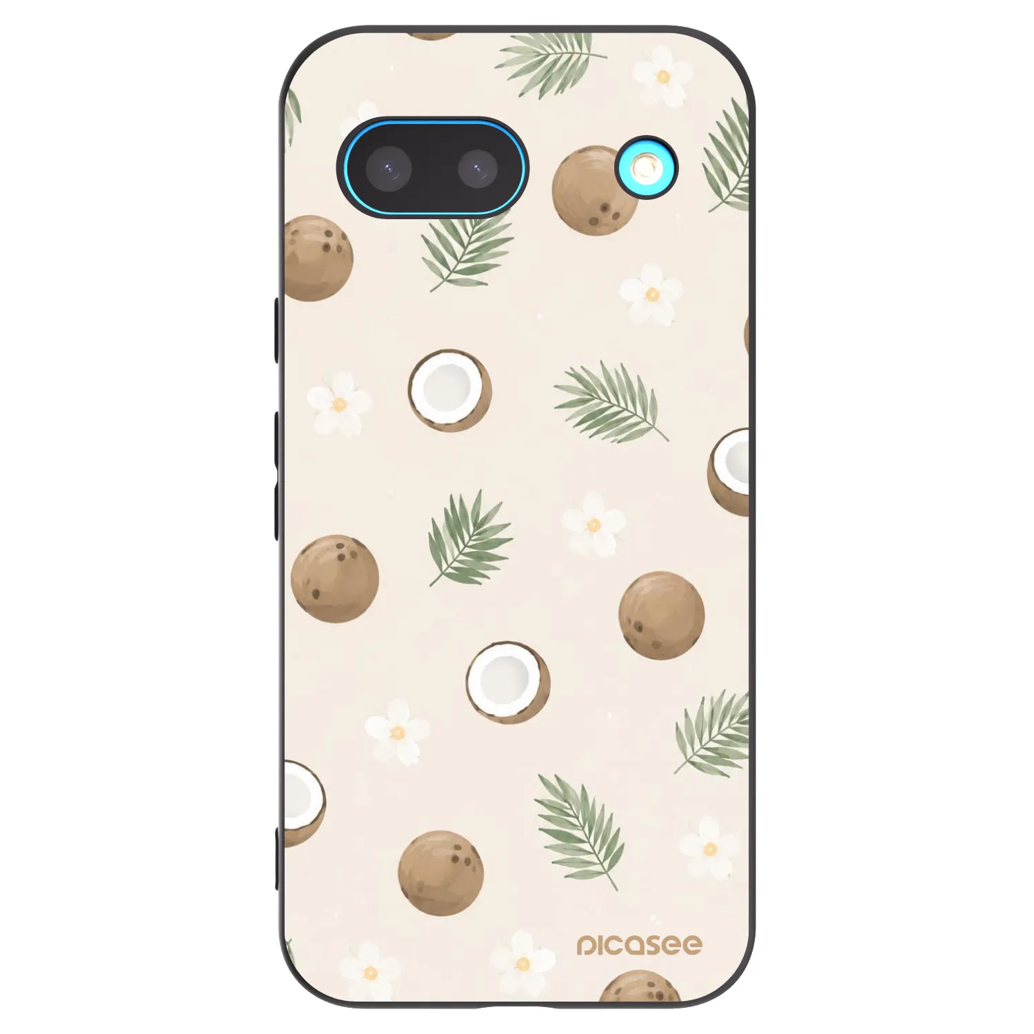 Picasee silikónový čierny obal pre Google Pixel 8a - Coconut Breeze