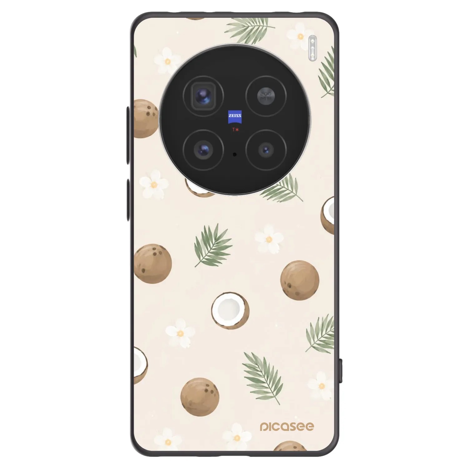 Picasee silikónový čierny obal pre Vivo X200 Pro - Coconut Breeze