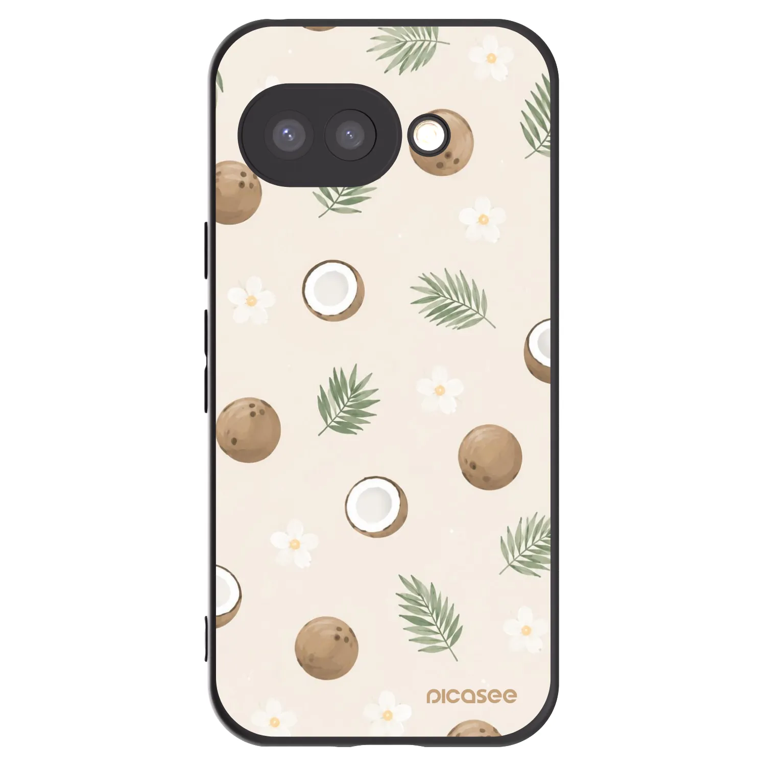 Picasee silikónový čierny obal pre Google Pixel 9a - Coconut Breeze
