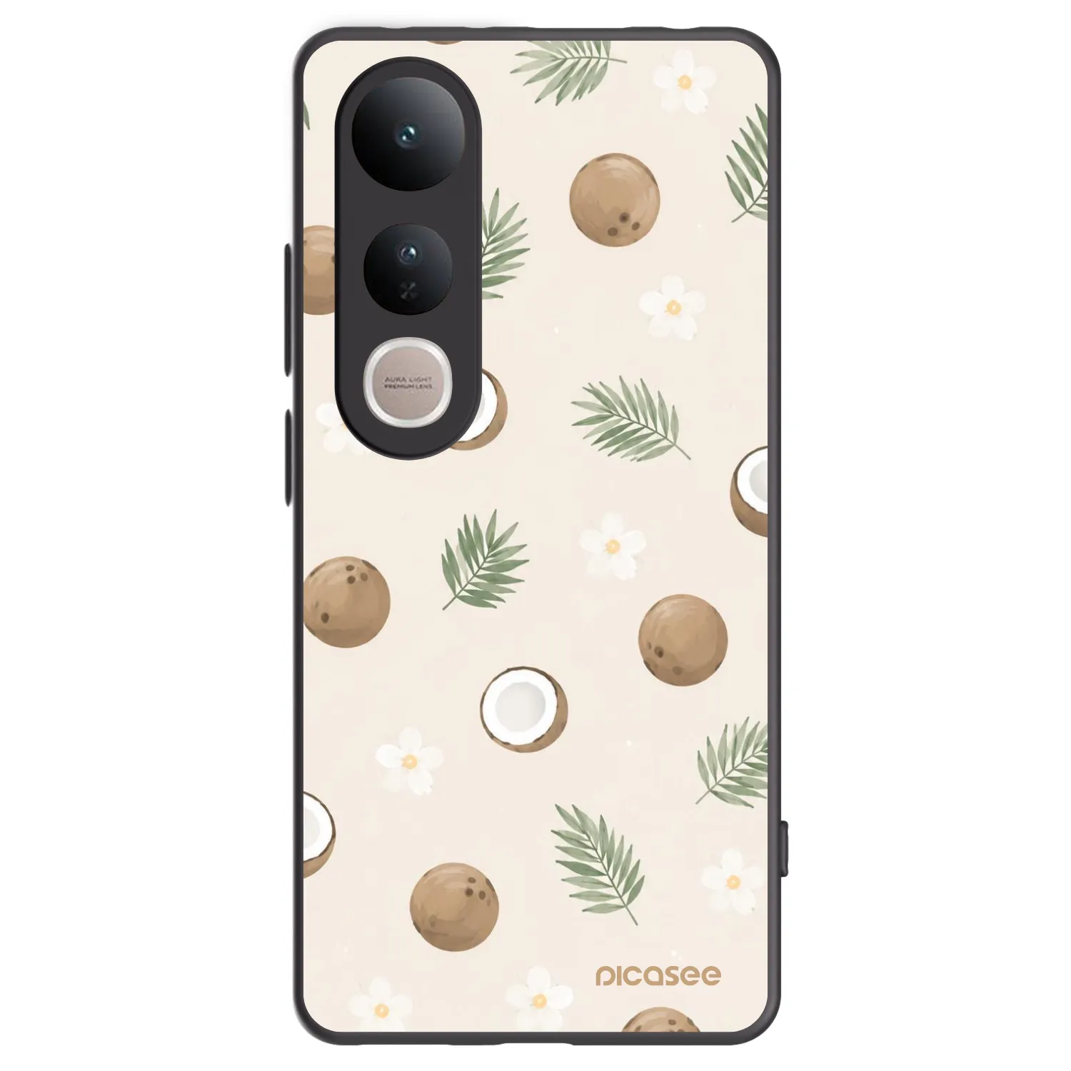 Picasee silikónový čierny obal pre Vivo V50 Lite 5G - Coconut Breeze