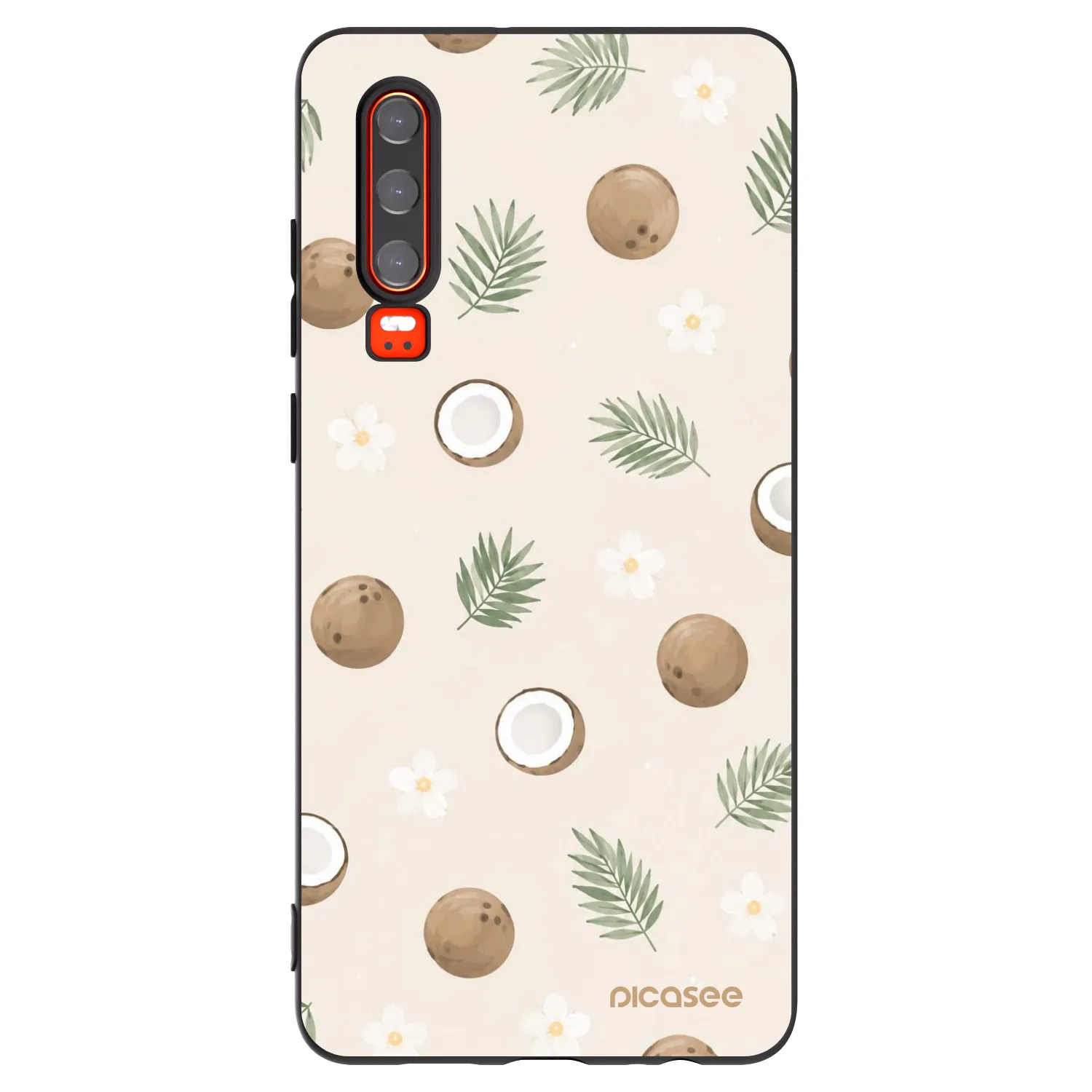 Picasee silikónový čierny obal pre Huawei P30 - Coconut Breeze