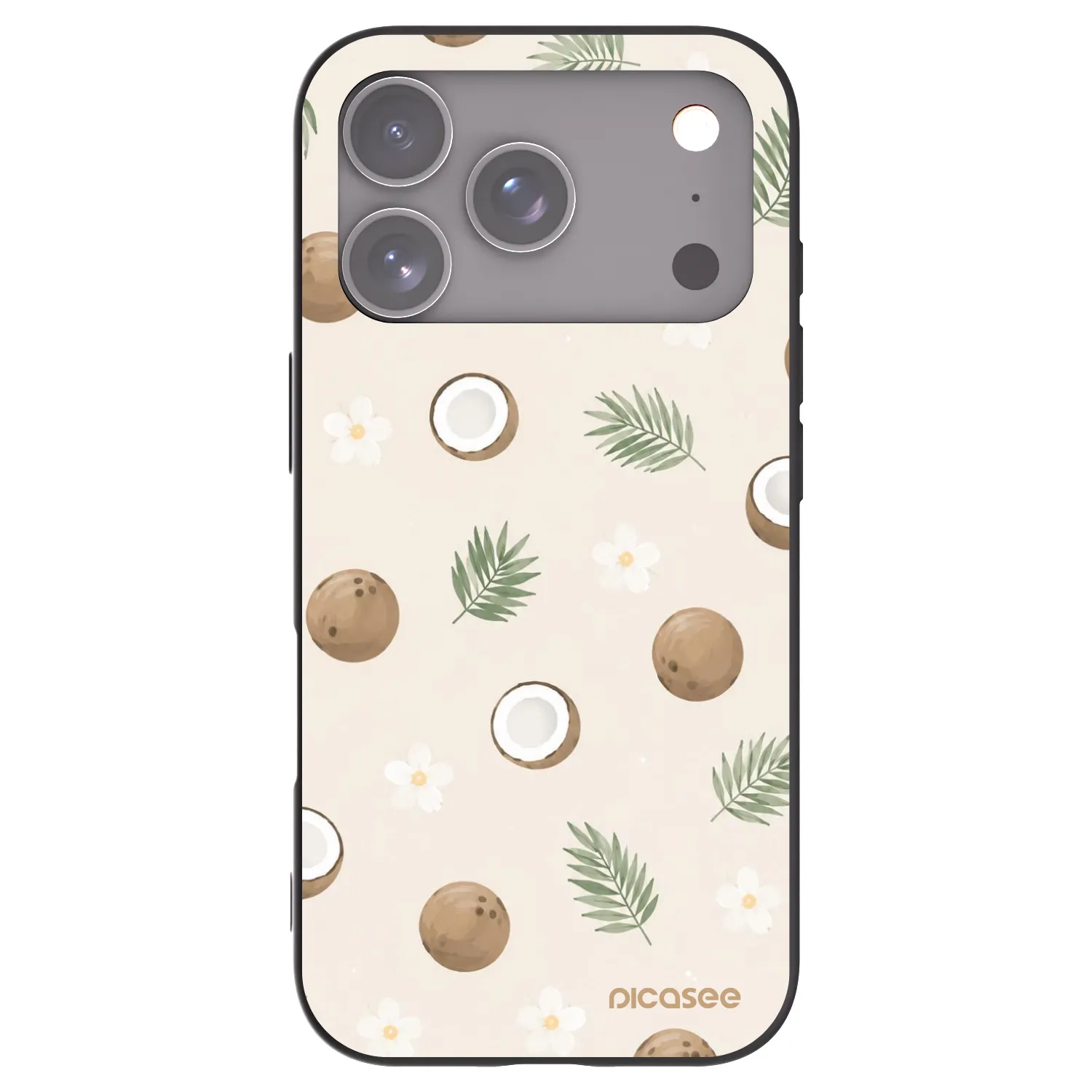 Picasee silikónový čierny obal pre Apple iPhone 17 Pro - Coconut Breeze