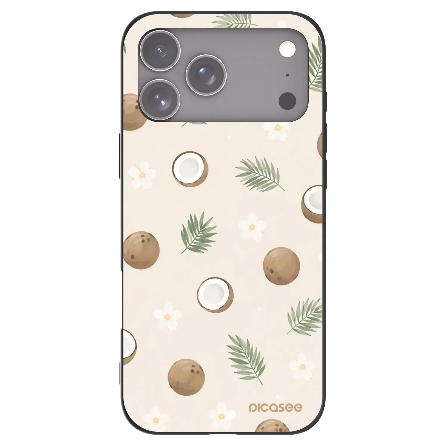 Picasee silikónový čierny obal pre Apple iPhone 17 Pro Max - Coconut Breeze