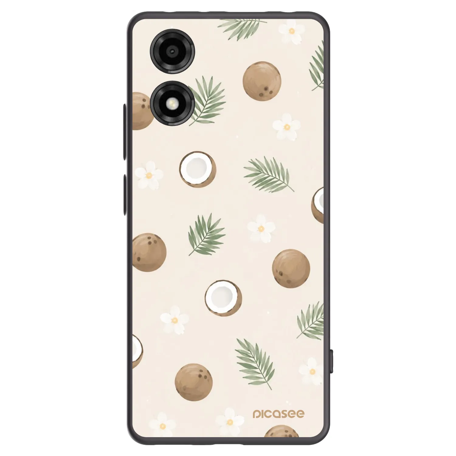 Picasee silikónový čierny obal pre Motorola Moto E14 - Coconut Breeze