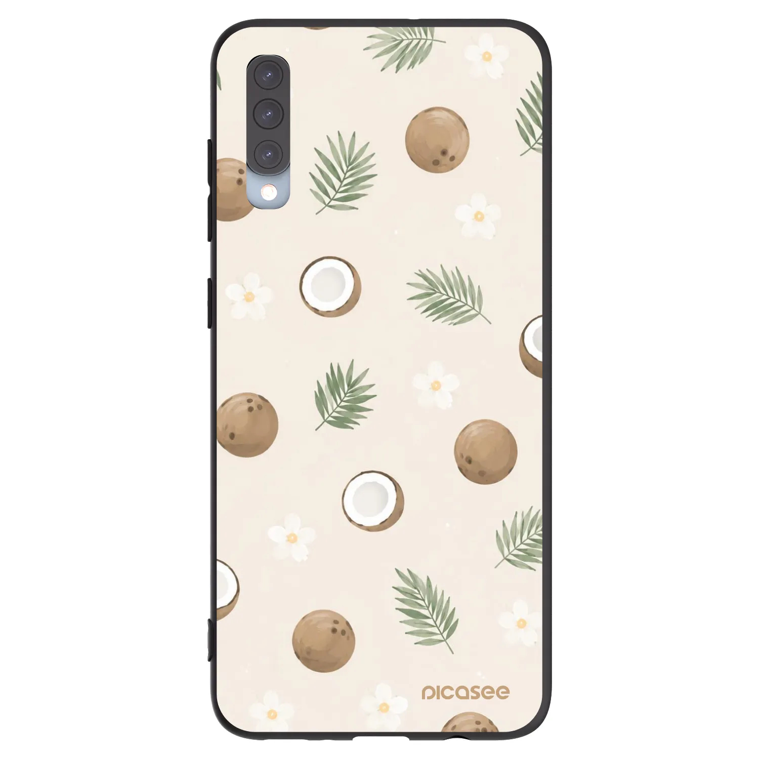 Picasee silikónový čierny obal pre Samsung Galaxy A70 A705F - Coconut Breeze