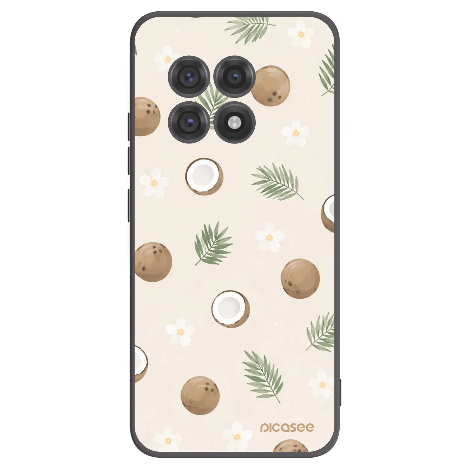 Picasee silikónový čierny obal pre OnePlus 13R 5G - Coconut Breeze