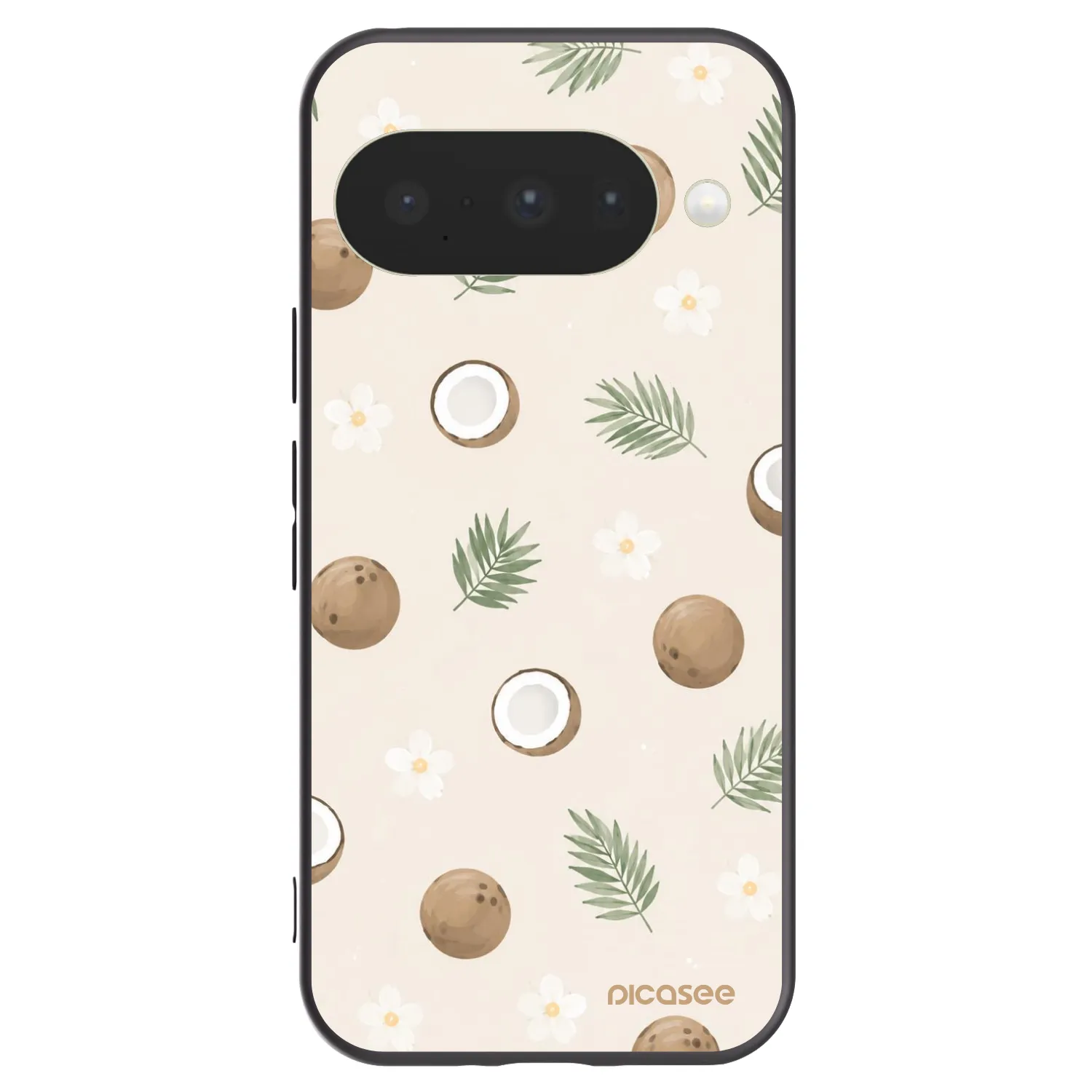 Picasee silikónový čierny obal pre Google Pixel 10 - Coconut Breeze