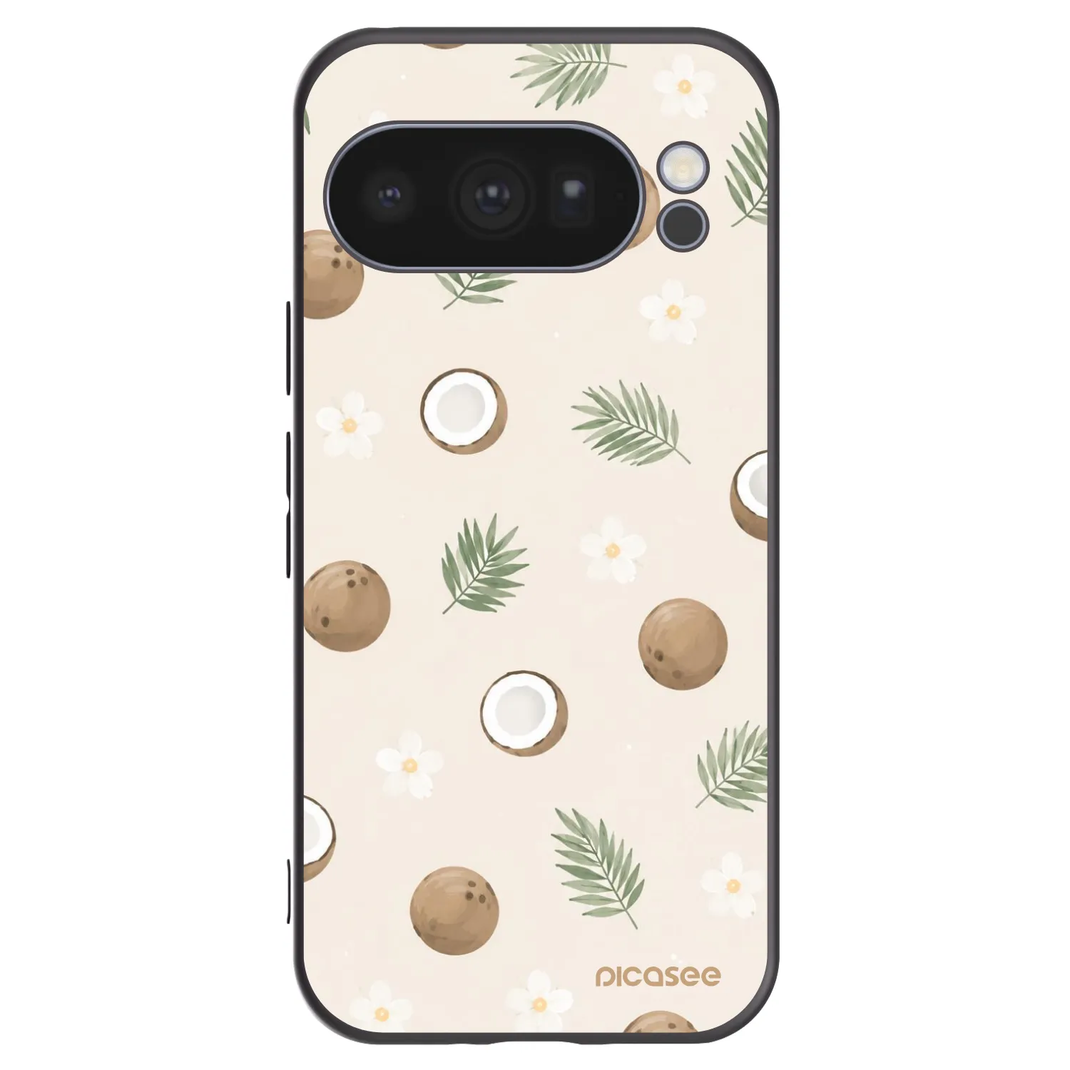 Picasee silikónový čierny obal pre Google Pixel 10 Pro - Coconut Breeze