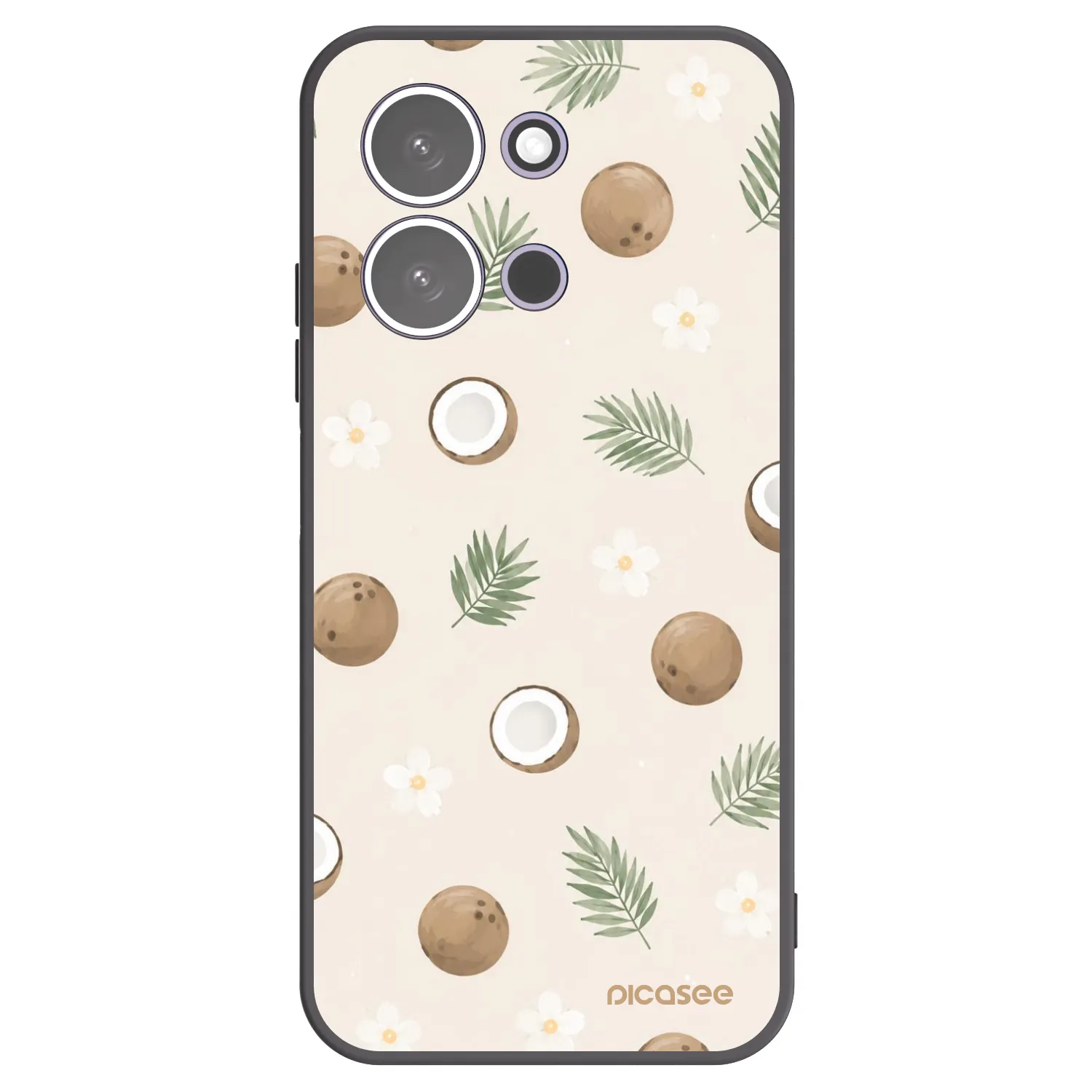 Picasee silikónový čierny obal pre Xiaomi Redmi 15C 5G - Coconut Breeze