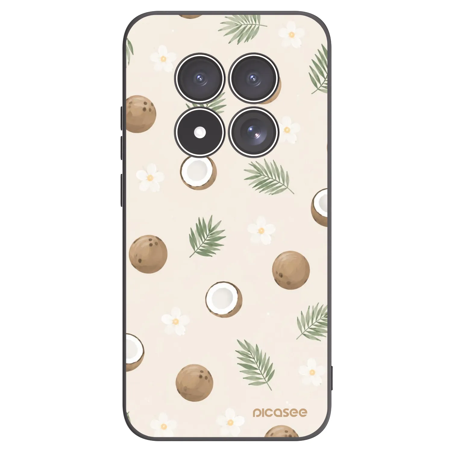 Picasee silikónový čierny obal pre Xiaomi Redmi Note 15 Pro 5G - Coconut Breeze
