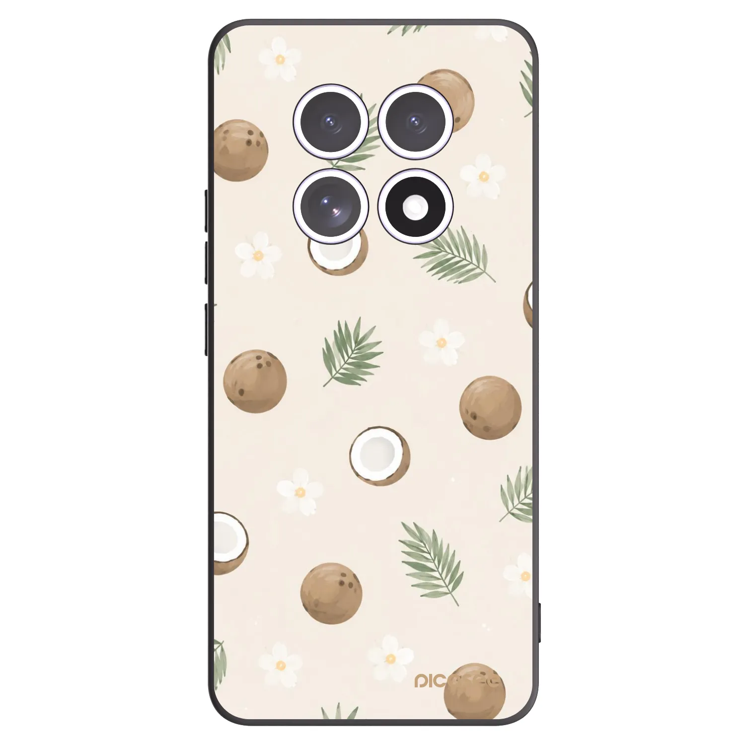 Picasee silikónový čierny obal pre Xiaomi Redmi Note 15 5G - Coconut Breeze