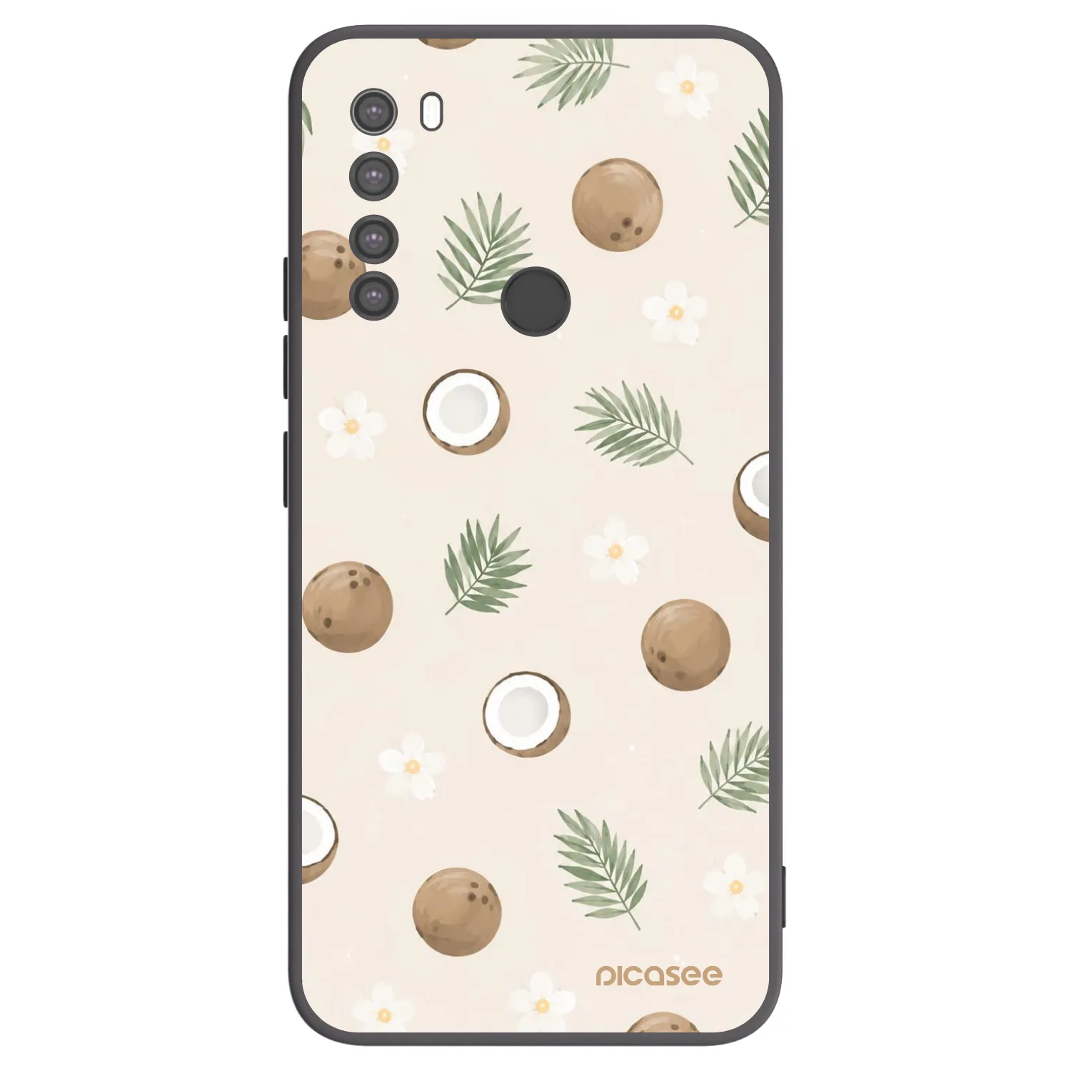 Picasee silikónový čierny obal pre Xiaomi Redmi Note 8 - Coconut Breeze