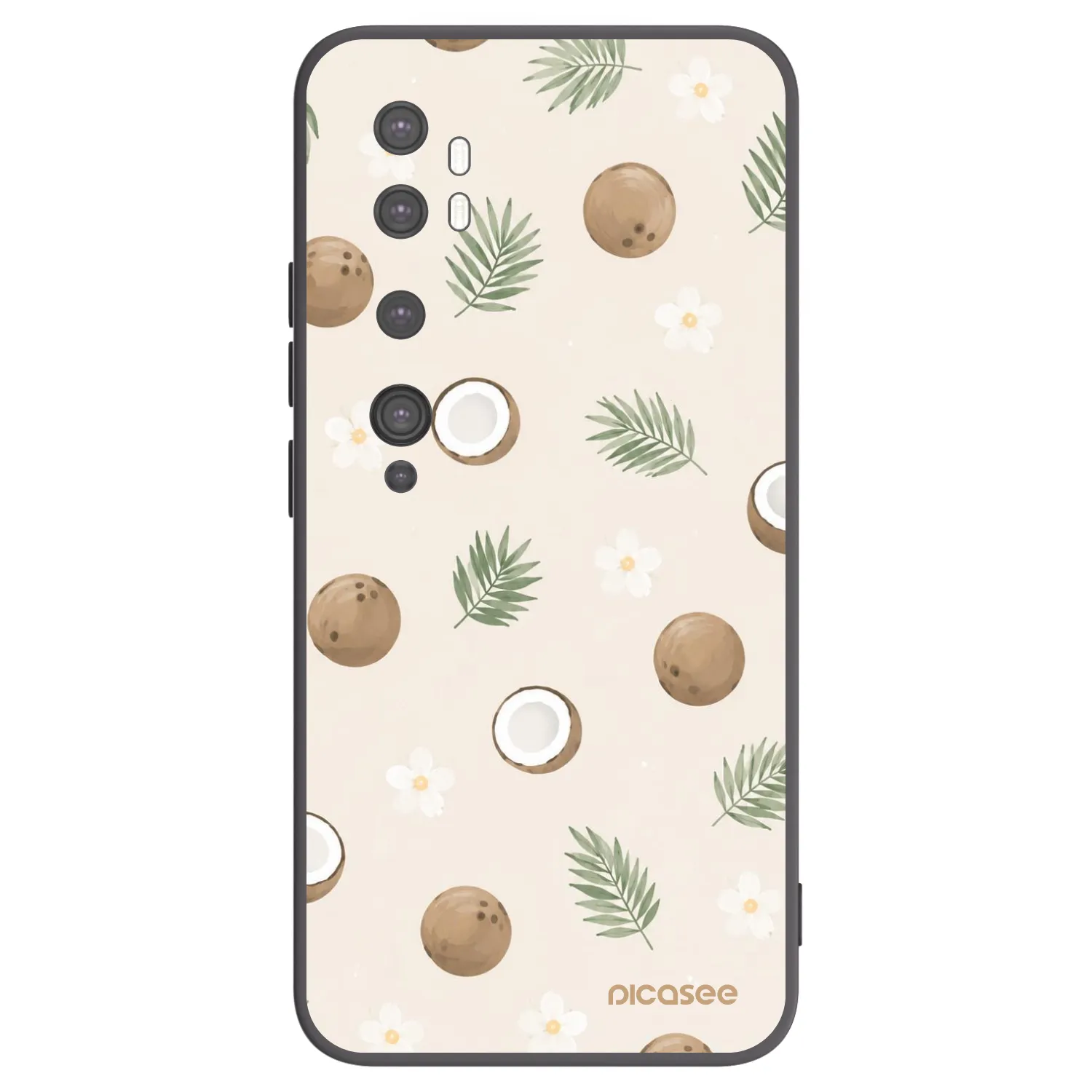 Picasee silikónový čierny obal pre Xiaomi Mi Note 10 (Pro) - Coconut Breeze