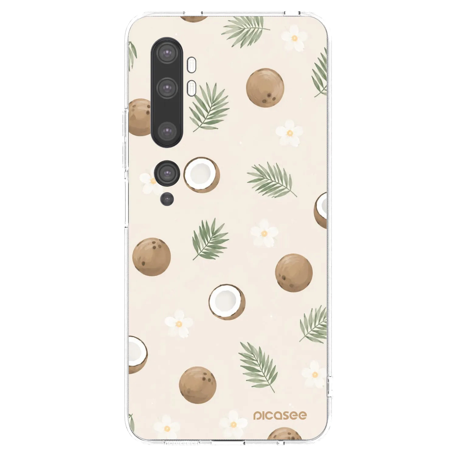 Picasee silikónový prehľadný obal pre Xiaomi Mi Note 10 (Pro) - Coconut Breeze