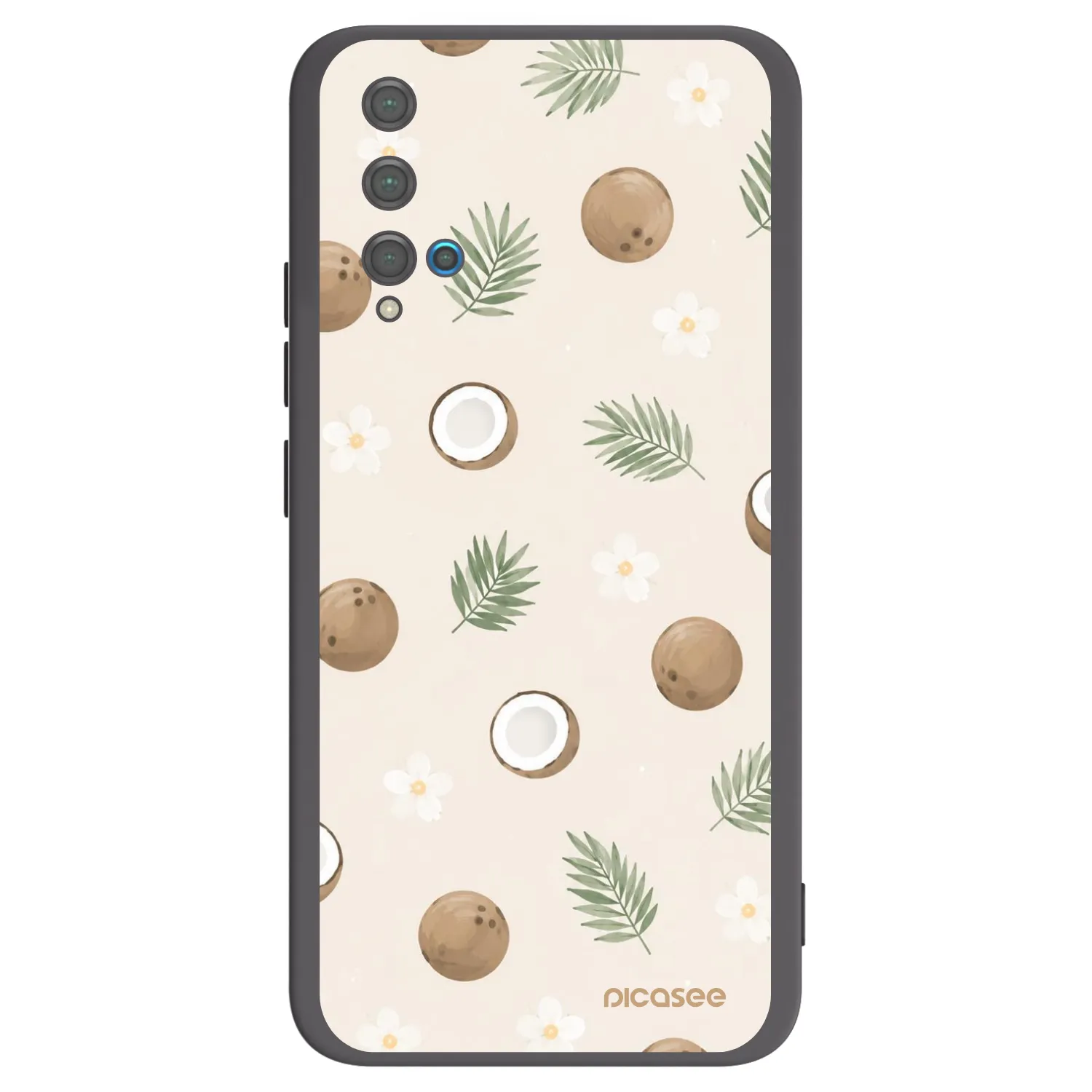 Picasee silikónový čierny obal pre Huawei Nova 5T - Coconut Breeze