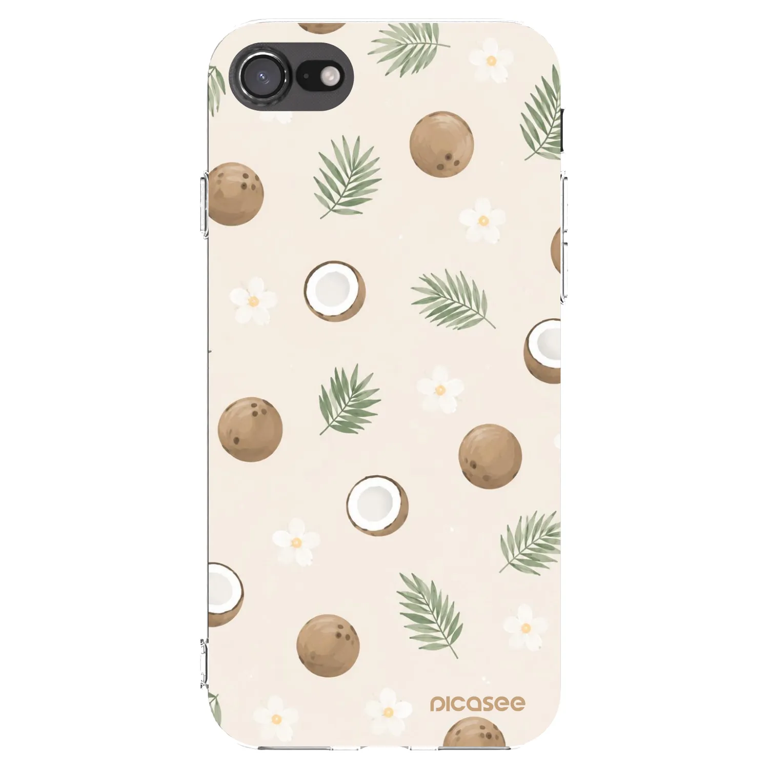 Picasee silikónový prehľadný obal pre Apple iPhone SE 2020 - Coconut Breeze