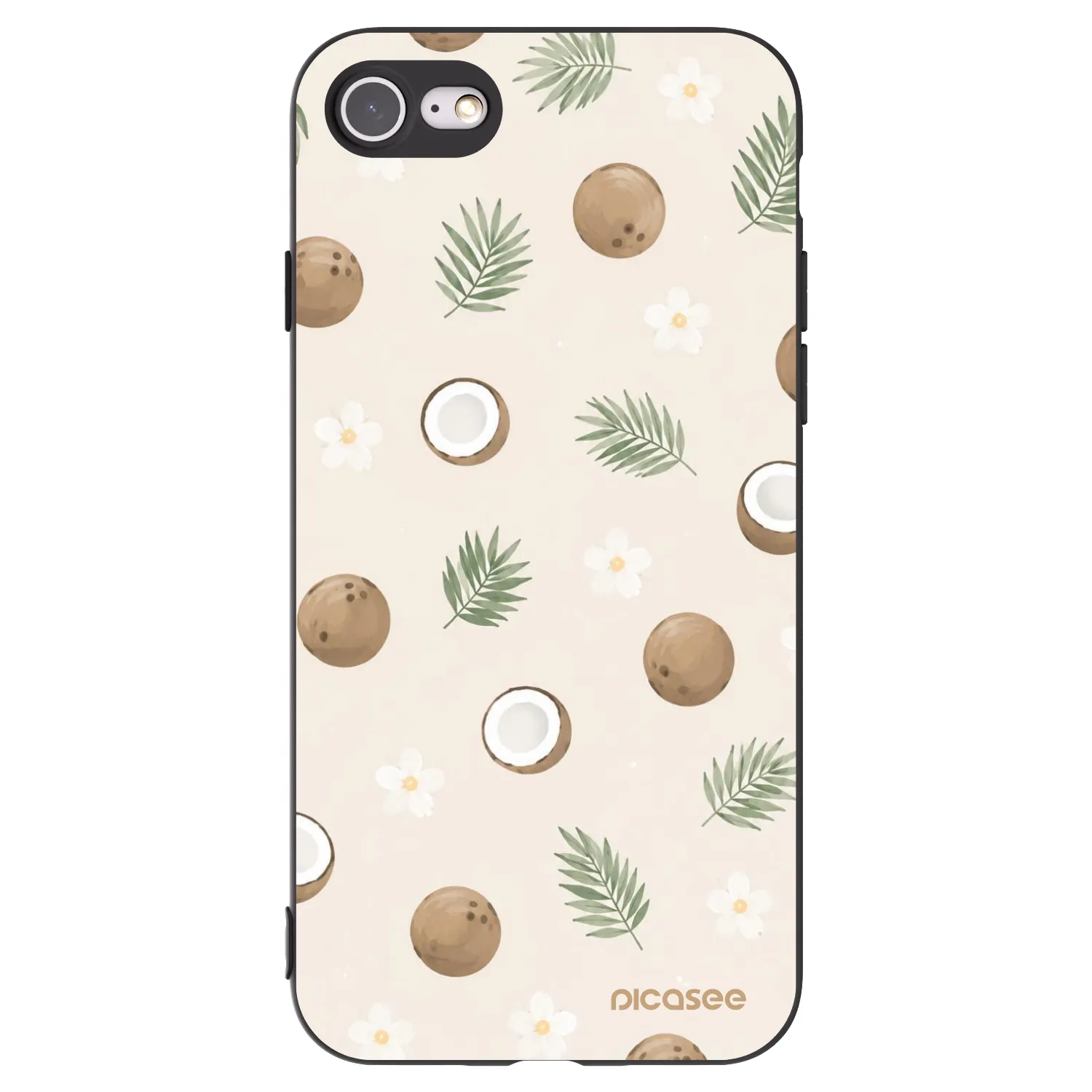 Picasee silikónový čierny obal pre Apple iPhone SE 2020 - Coconut Breeze
