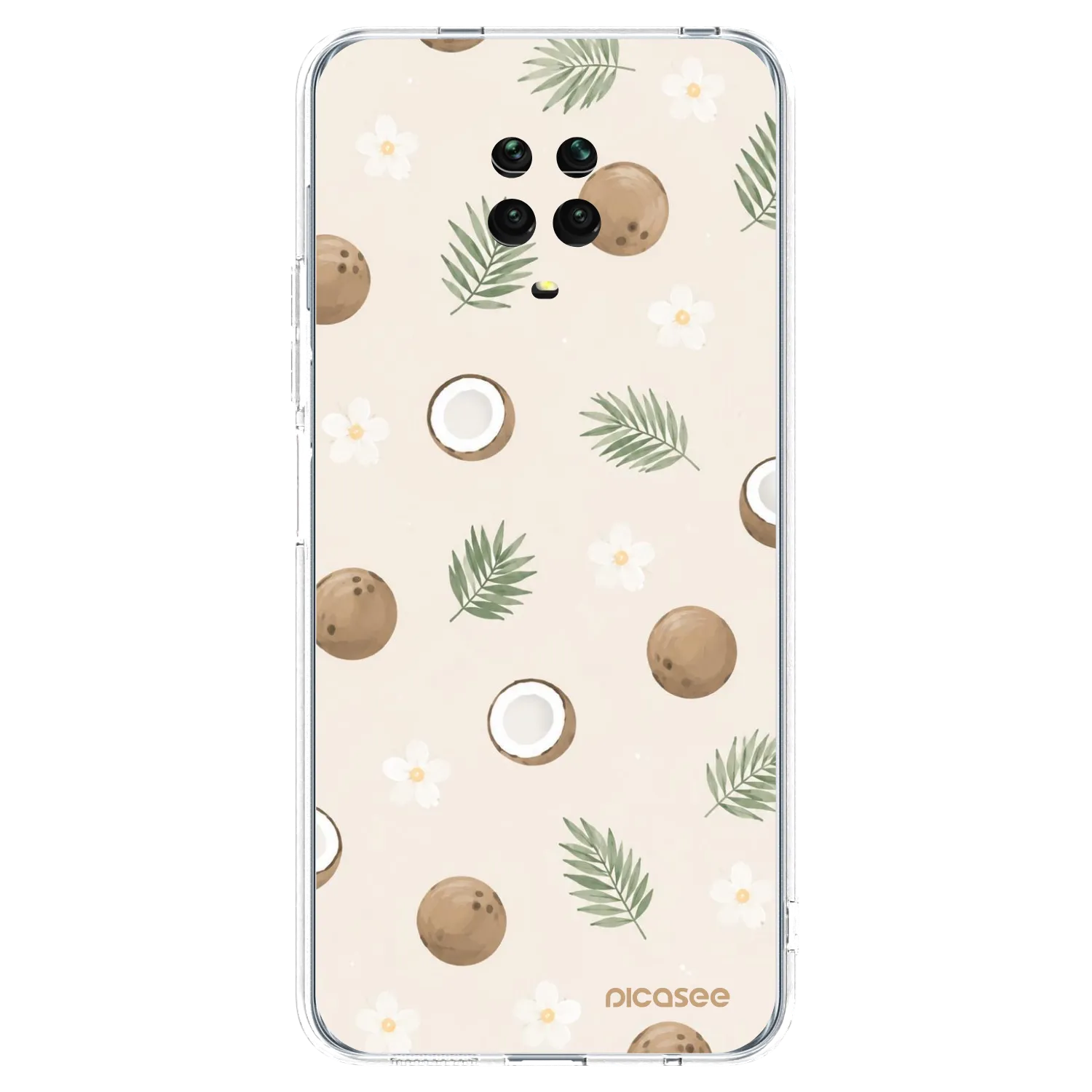 Picasee silikónový prehľadný obal pre Xiaomi Redmi Note 9 Pro - Coconut Breeze