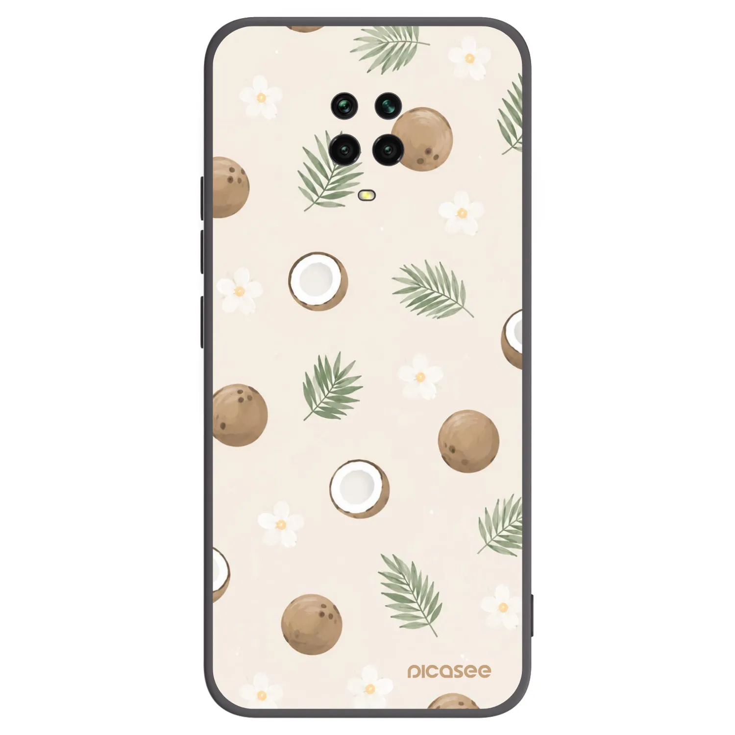 Picasee silikónový čierny obal pre Xiaomi Redmi Note 9 Pro - Coconut Breeze