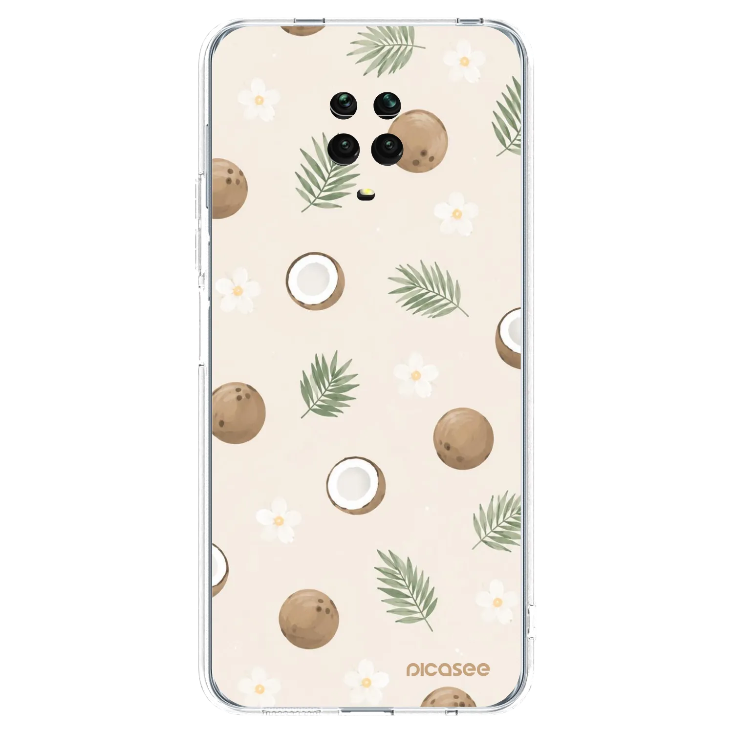 Picasee silikónový prehľadný obal pre Xiaomi Redmi Note 9S - Coconut Breeze