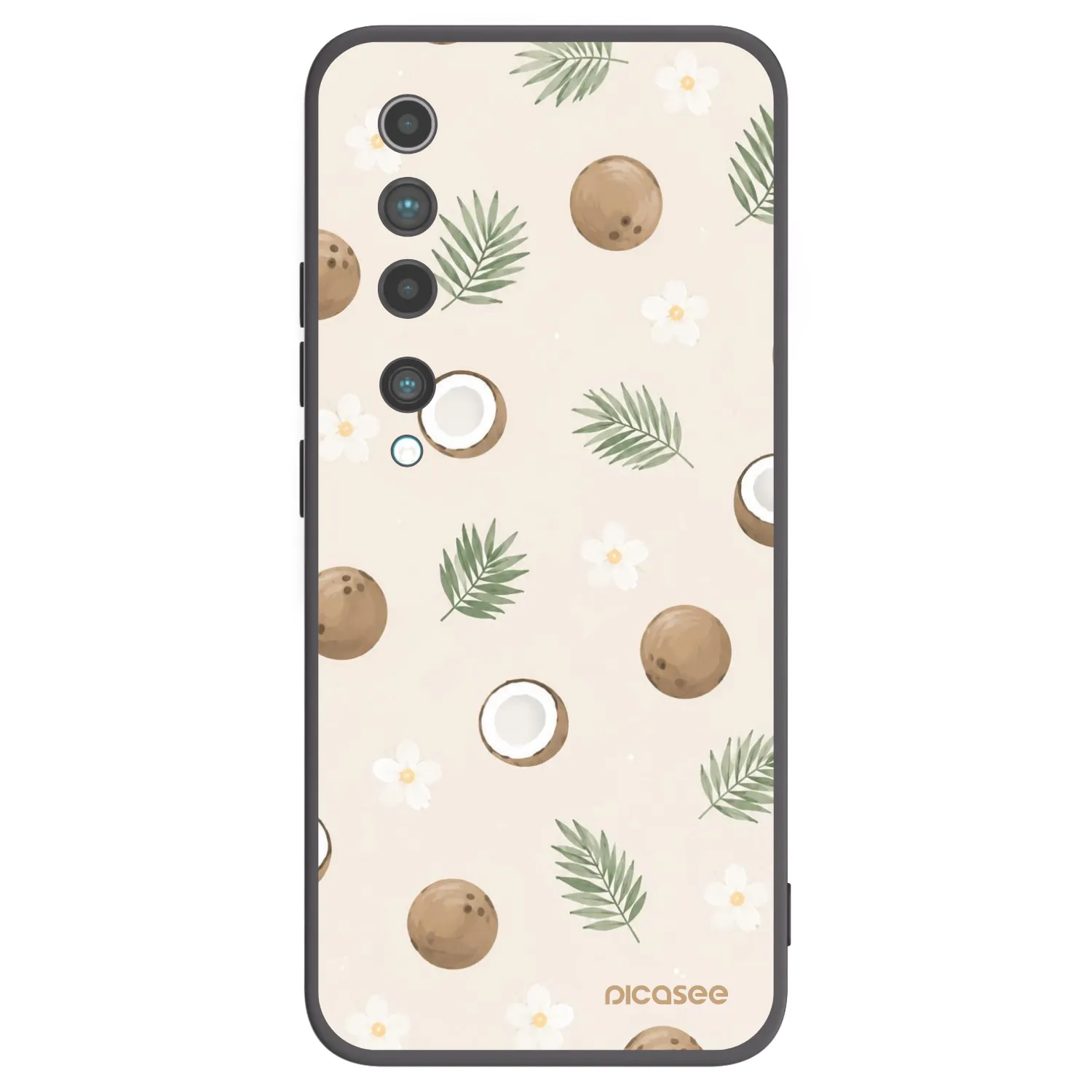 Picasee silikónový čierny obal pre Xiaomi Mi 10 - Coconut Breeze