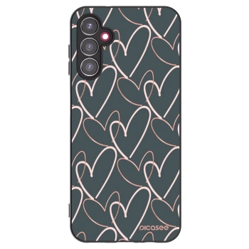 Picasee silikónový čierny obal pre Samsung Galaxy A14 4G A145R - Veľa lásky