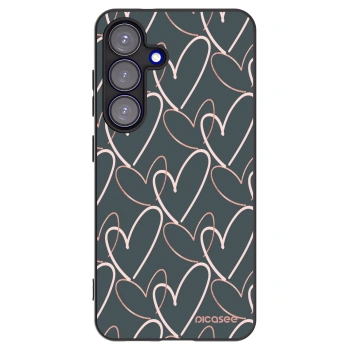 Picasee silikónový čierny obal pre Samsung Galaxy S25 5G - Veľa lásky