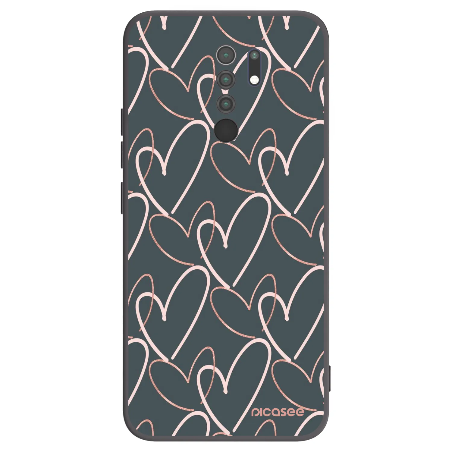 Picasee silikónový čierny obal pre Xiaomi Redmi 9 - Veľa lásky