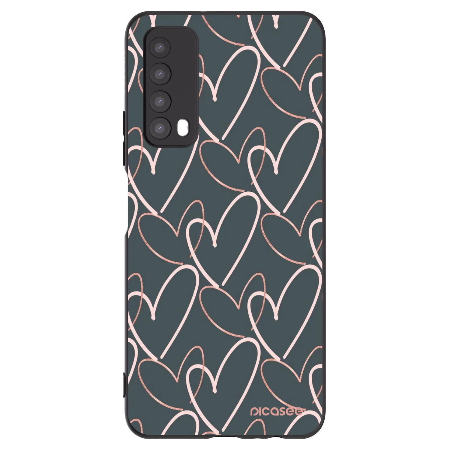 Picasee silikónový čierny obal pre Huawei P Smart 2021 - Veľa lásky