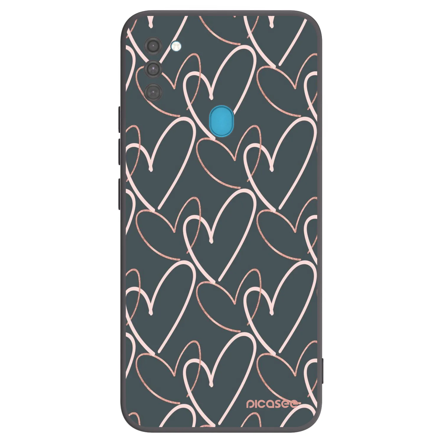 Picasee silikónový čierny obal pre Samsung Galaxy M11 - Veľa lásky