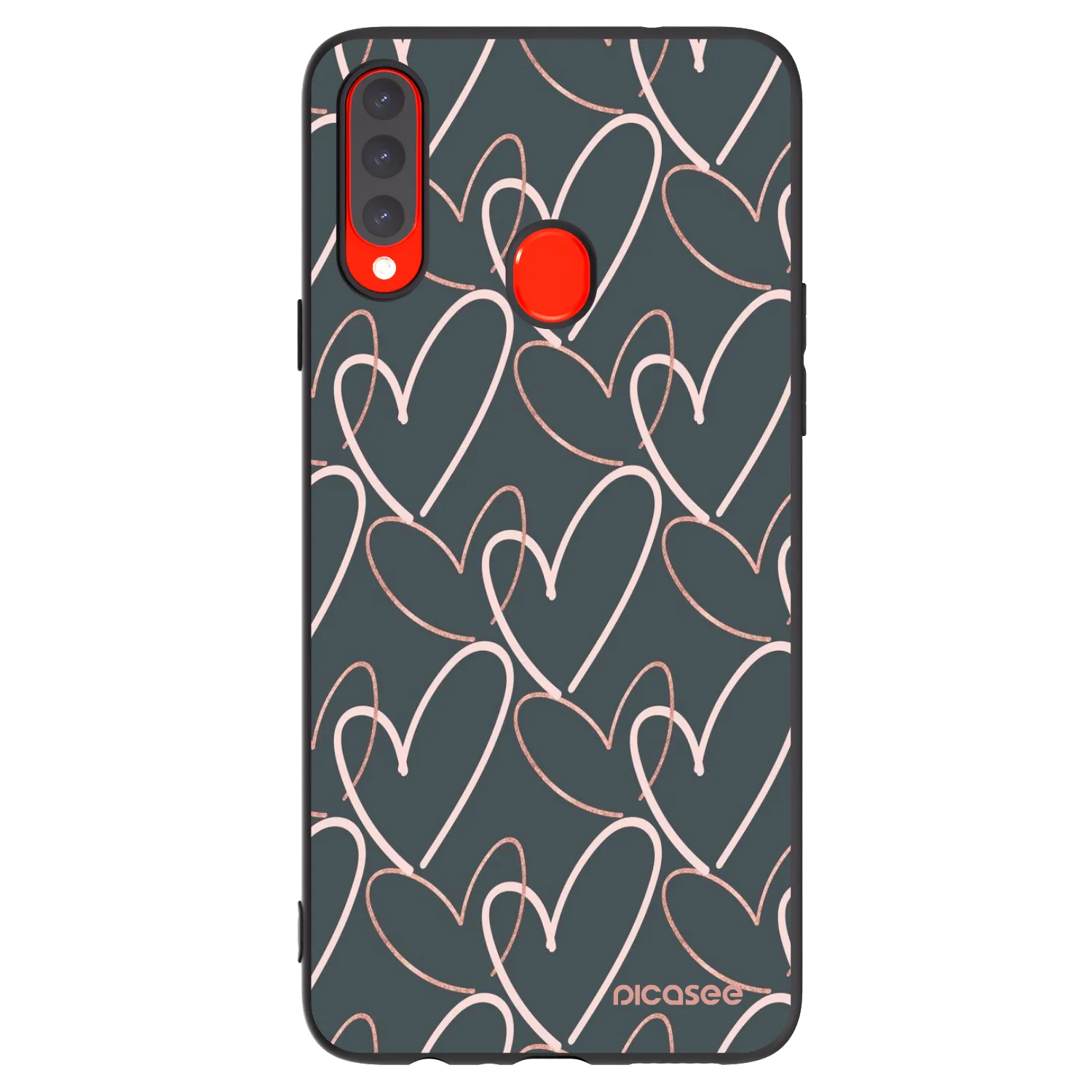 Picasee silikónový čierny obal pre Samsung Galaxy A20s - Veľa lásky