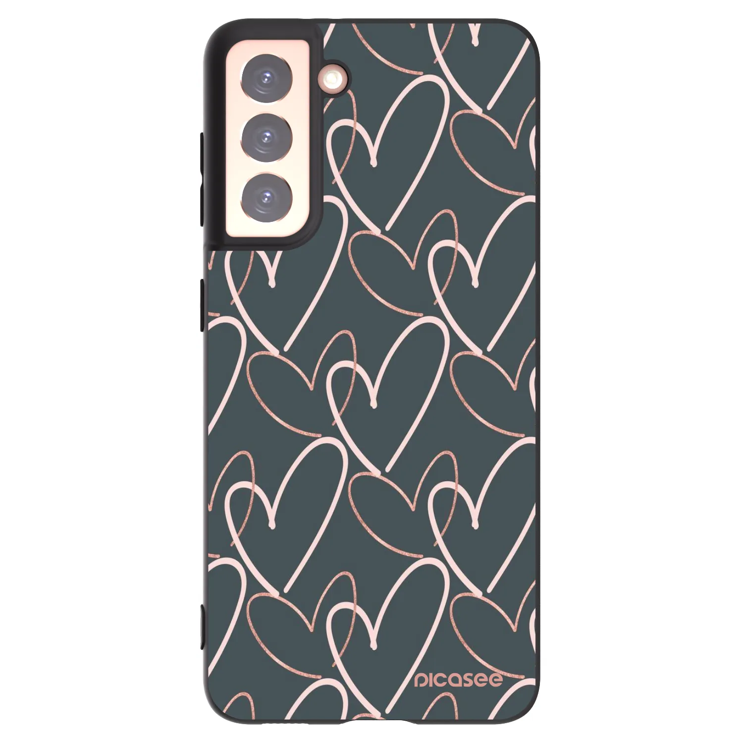 Silikónový čierny obal pre Samsung Galaxy S21 5G G991B - Veľa lásky