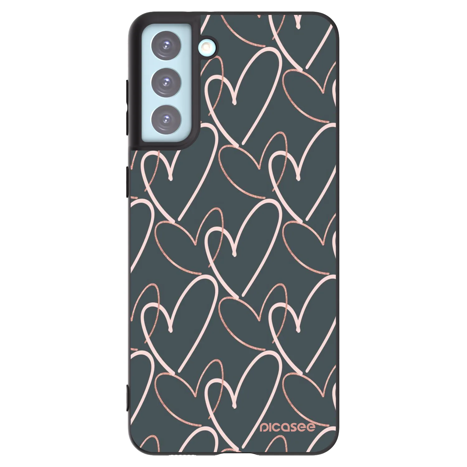 Picasee silikónový čierny obal pre Samsung Galaxy S21+ 5G G996F - Veľa lásky