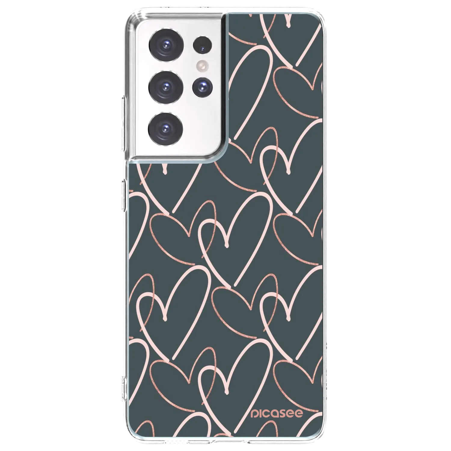 Picasee silikónový prehľadný obal pre Samsung Galaxy S21 Ultra 5G G998B - Veľa lásky